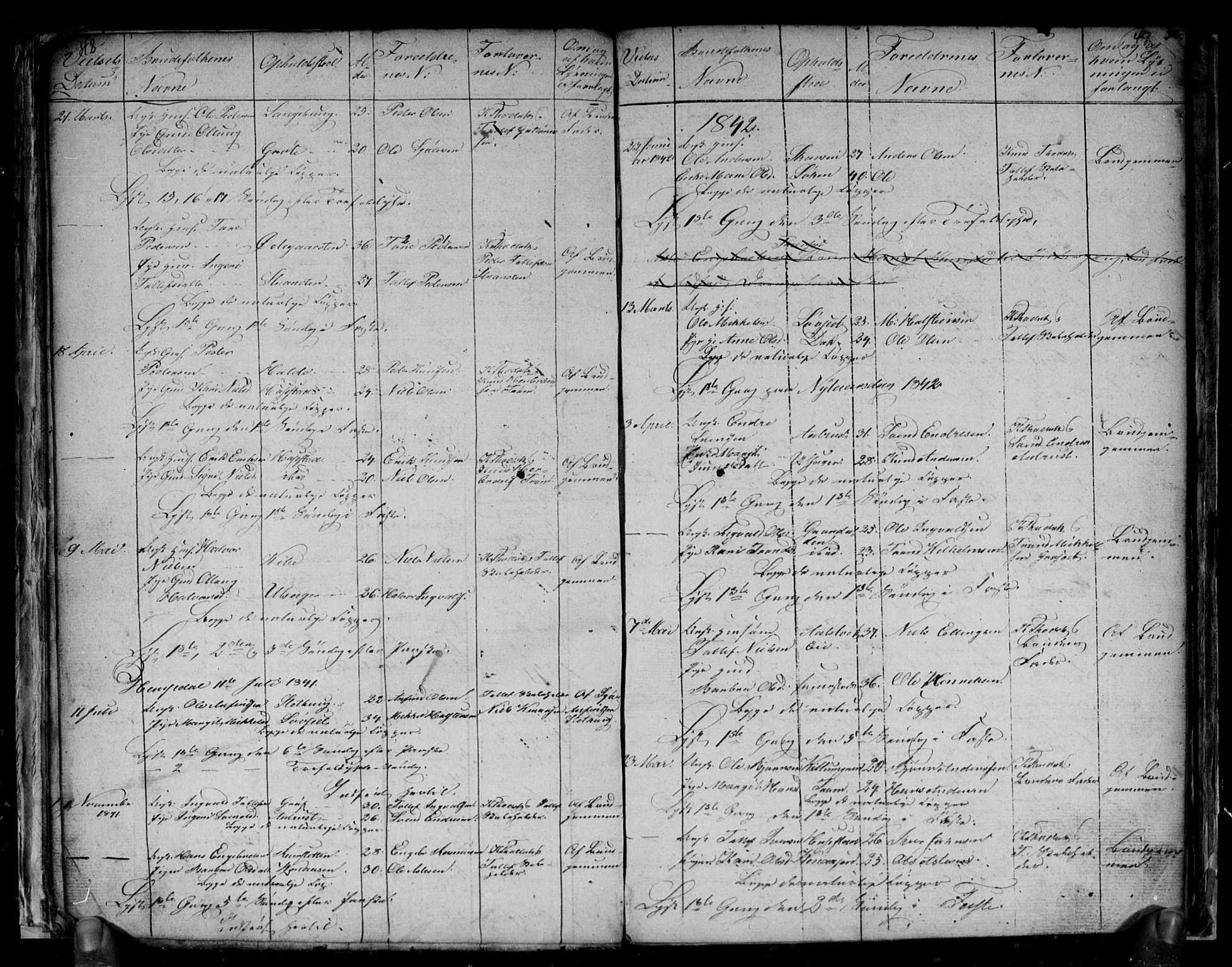 Gol kirkebøker, SAKO/A-226/G/Gb/L0002: Parish register (copy) no. II 2, 1838-1844, p. 48-49