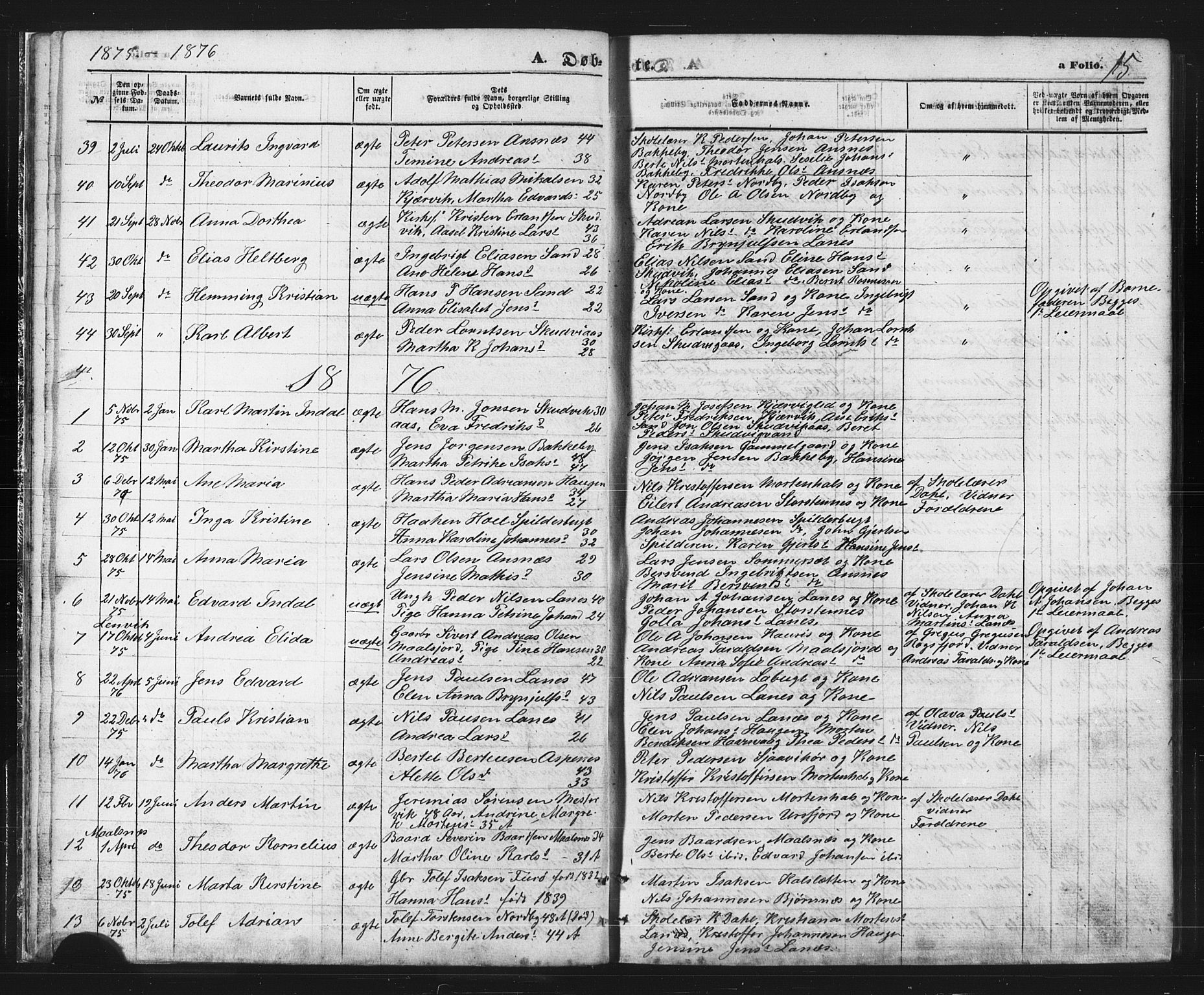 Balsfjord sokneprestembete, AV/SATØ-S-1303/G/Gab/L0002klokker: Parish register (copy) no. 2, 1870-1886, p. 15