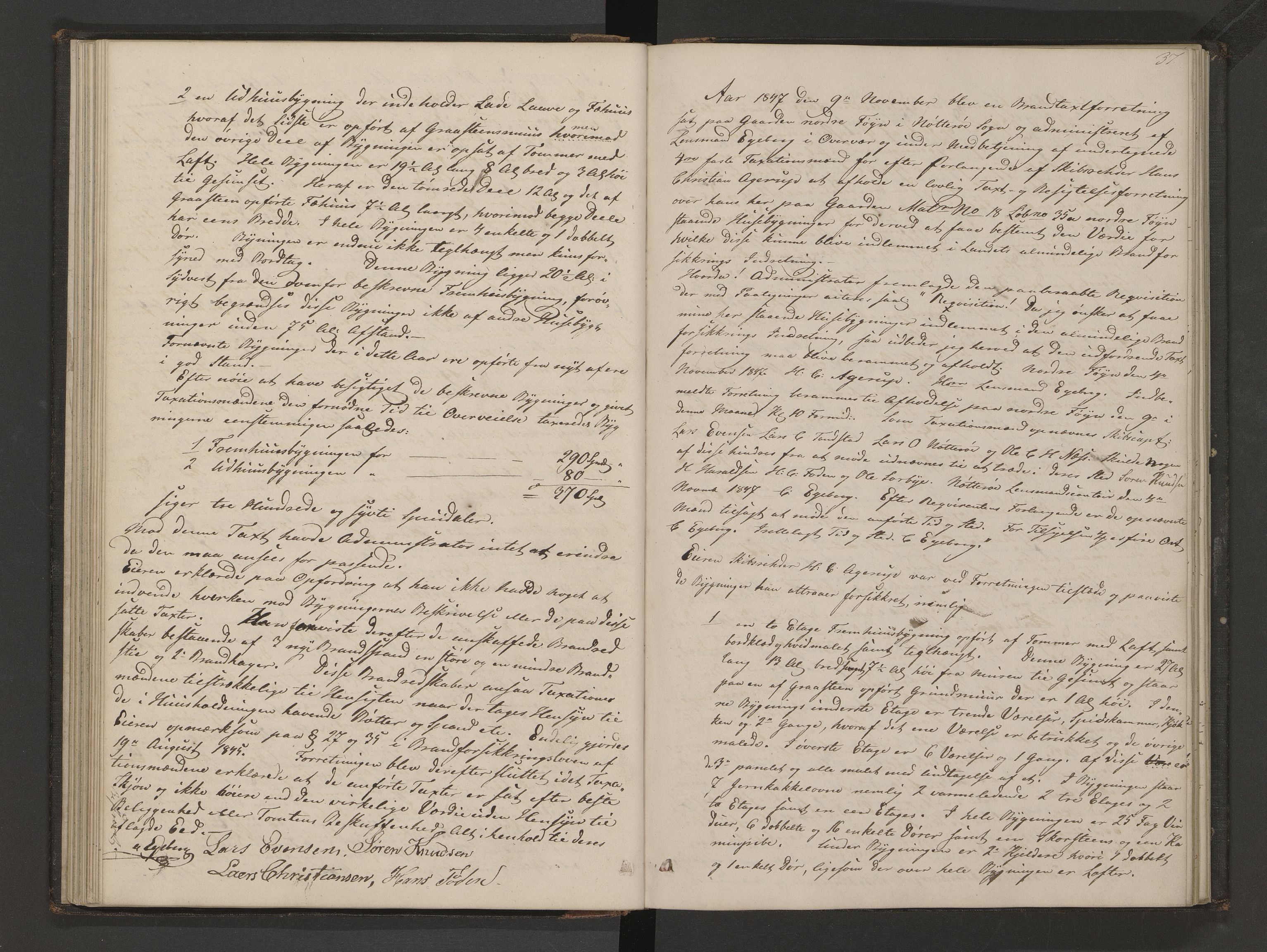 Nøtterøy lensmannskontor, AV/SAKO-A-540/Y/Yg/Yga/L0001: Branntakstprotokoll, 1846-1855, p. 37