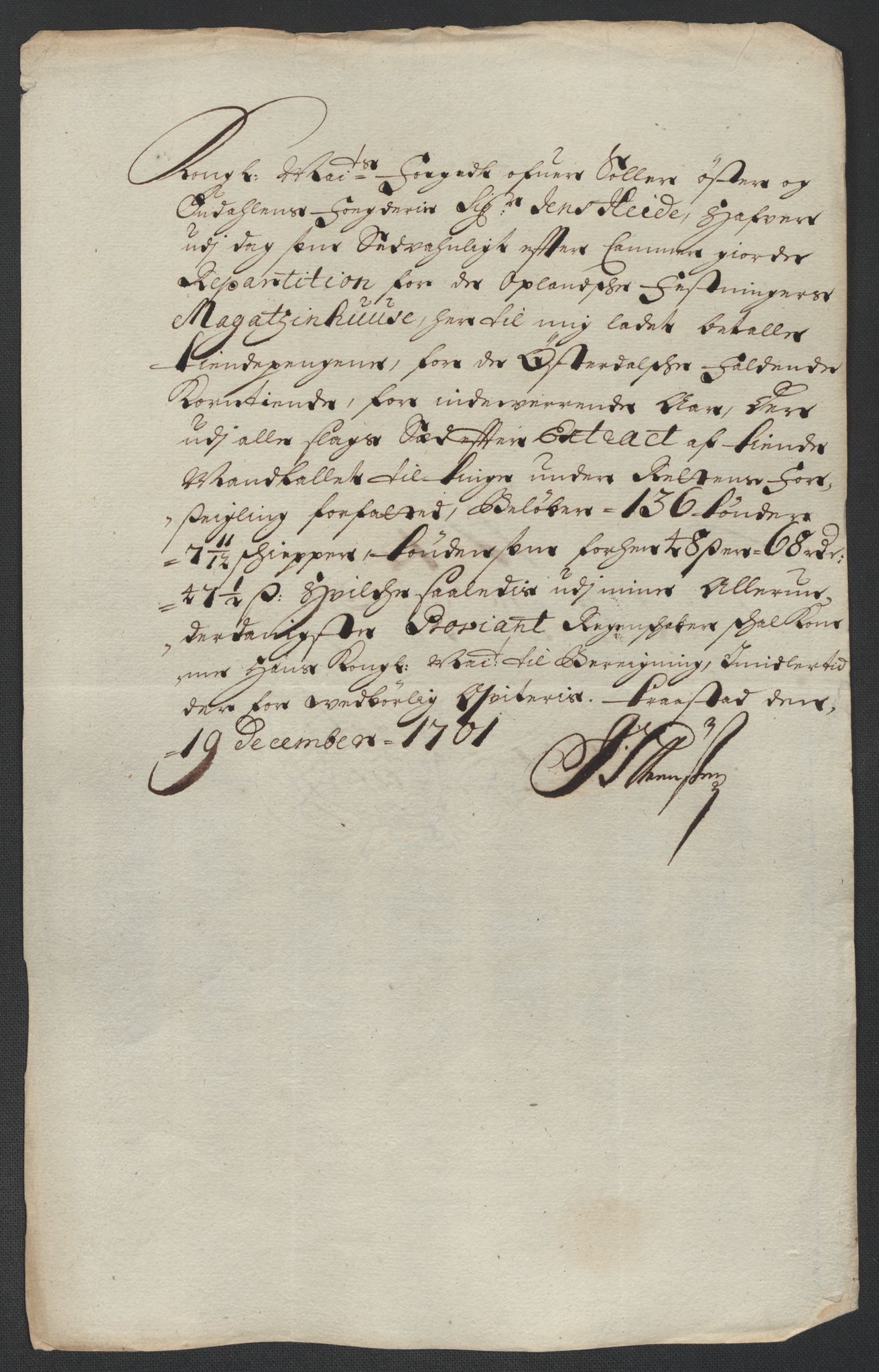 Rentekammeret inntil 1814, Reviderte regnskaper, Fogderegnskap, RA/EA-4092/R13/L0839: Fogderegnskap Solør, Odal og Østerdal, 1701, p. 204