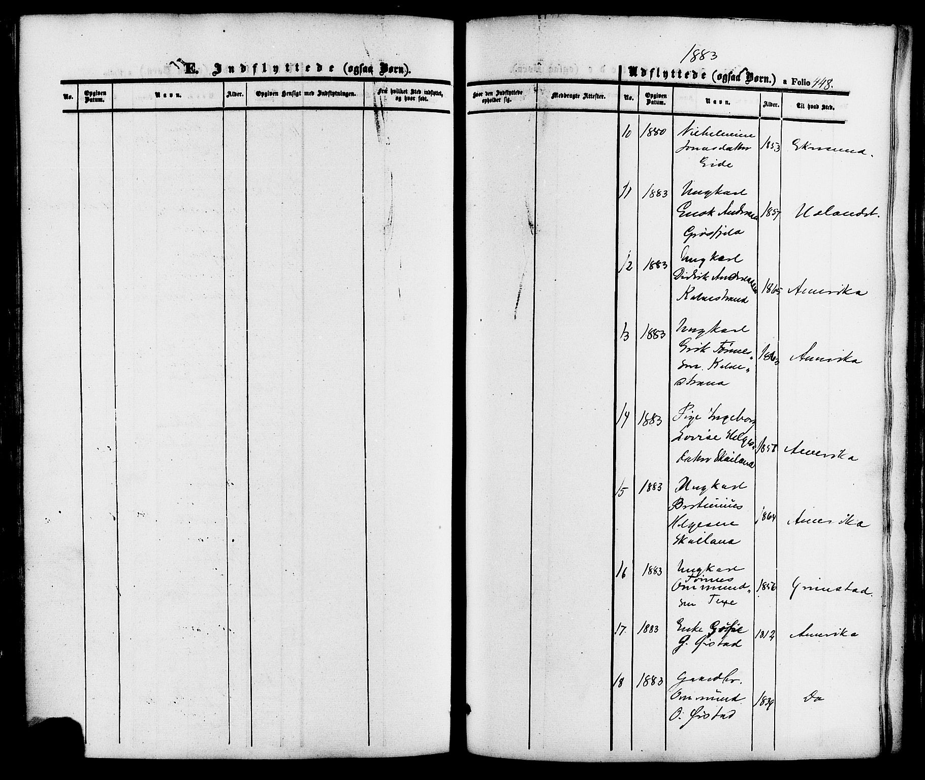 Lund sokneprestkontor, AV/SAST-A-101809/S06/L0010: Parish register (official) no. A 9, 1854-1886, p. 448