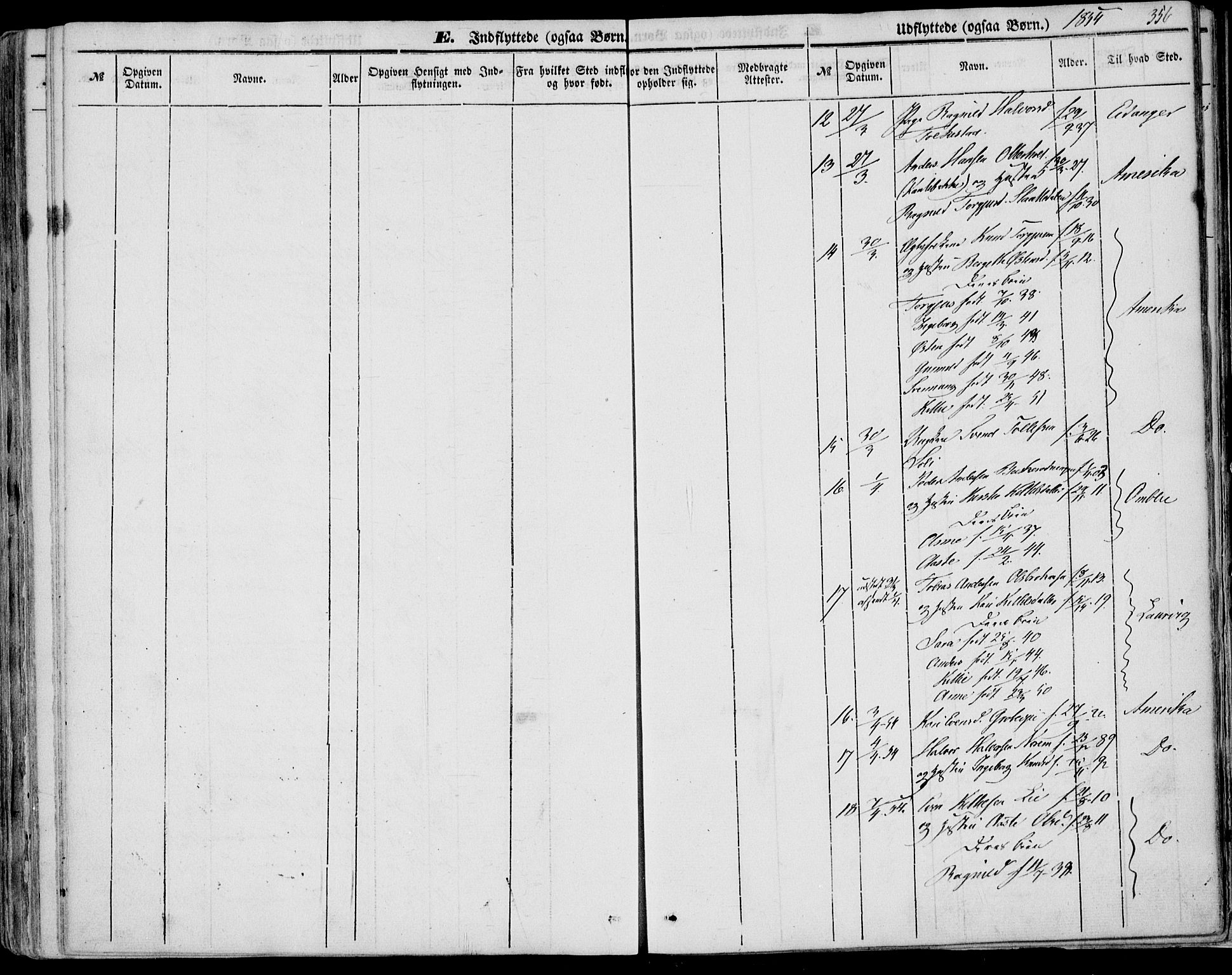 Bø kirkebøker, SAKO/A-257/F/Fa/L0008: Parish register (official) no. 8, 1849-1861, p. 356