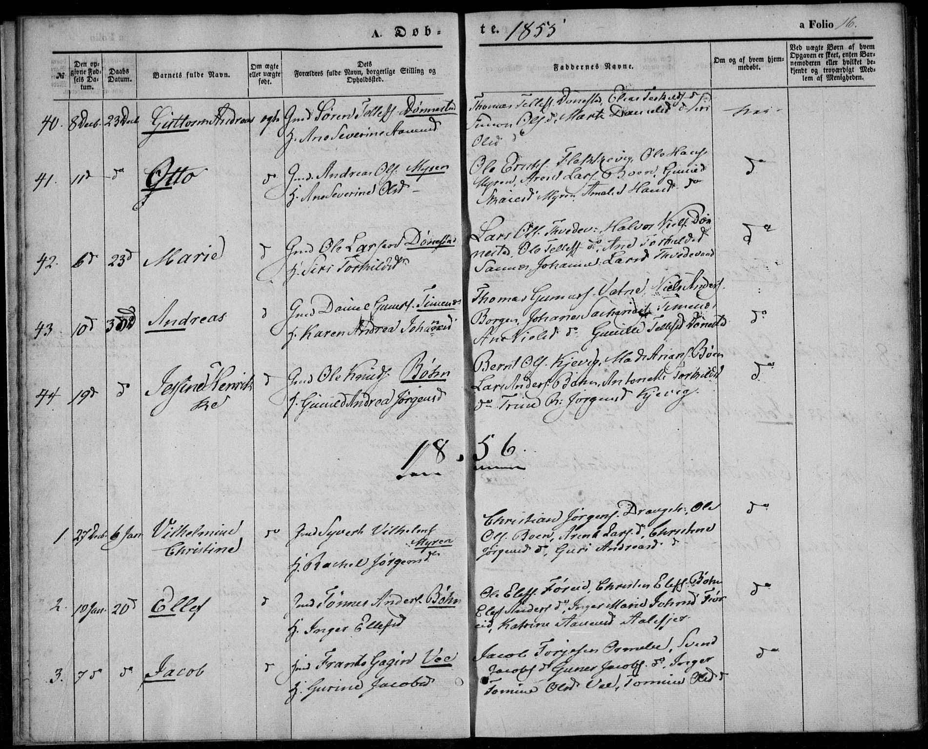 Tveit sokneprestkontor, AV/SAK-1111-0043/F/Fa/L0005: Parish register (official) no. A 5, 1853-1871, p. 16
