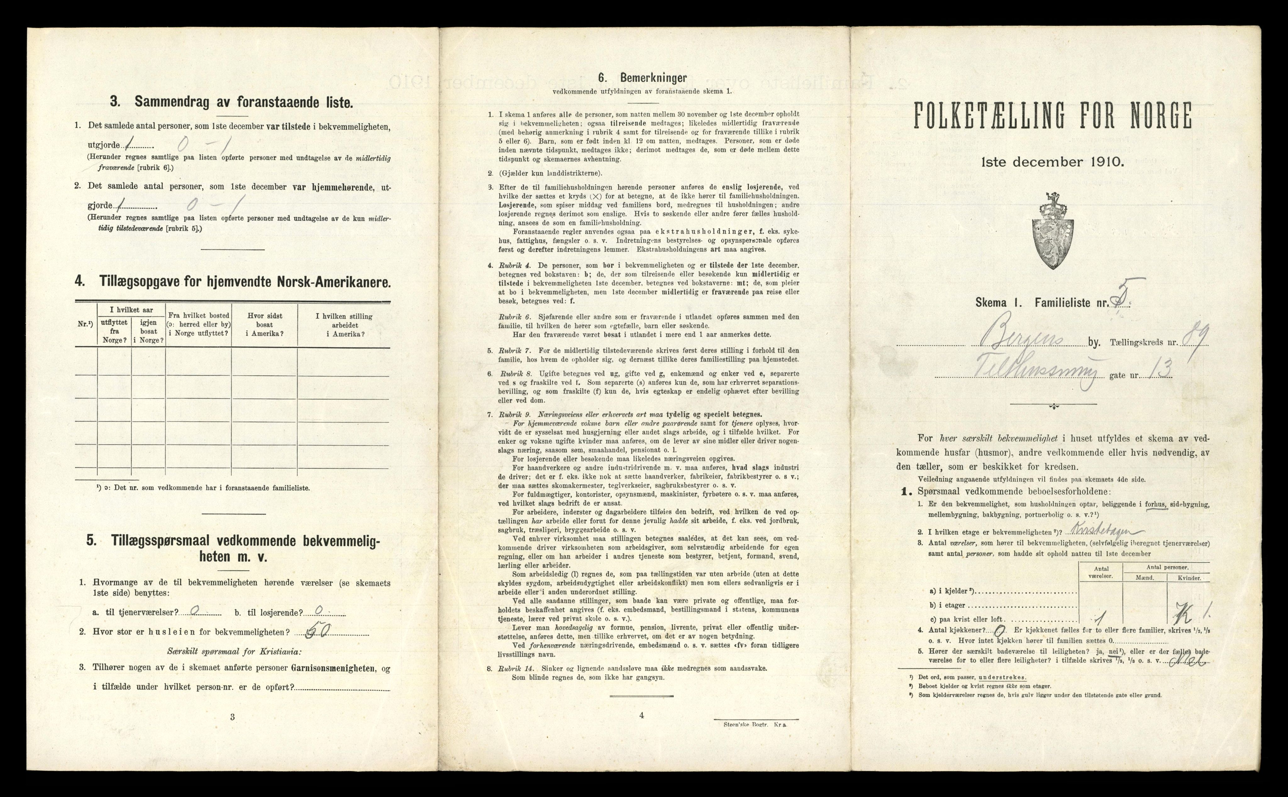 RA, 1910 census for Bergen, 1910, p. 31573