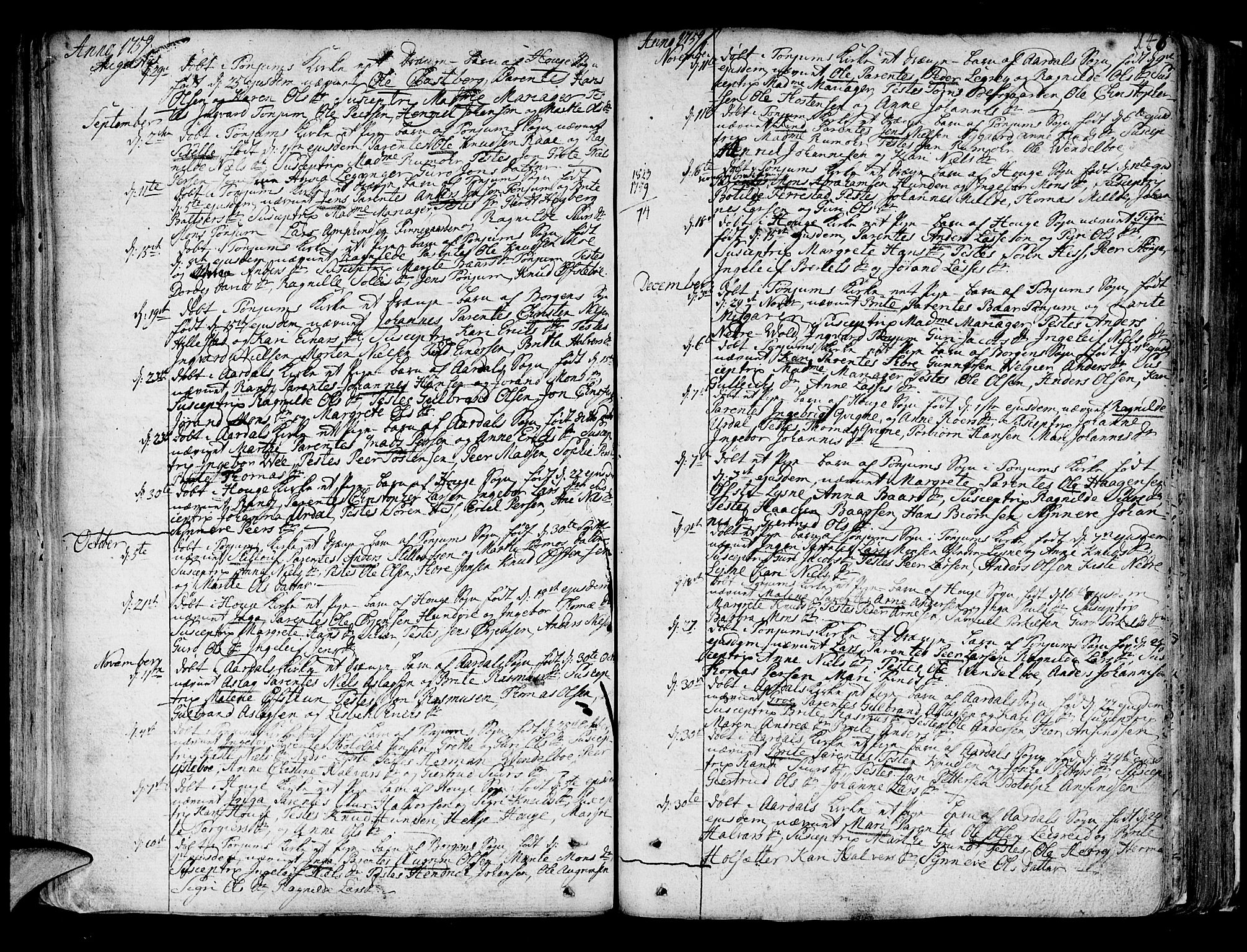 Lærdal sokneprestembete, SAB/A-81201: Parish register (official) no. A 2, 1752-1782, p. 146