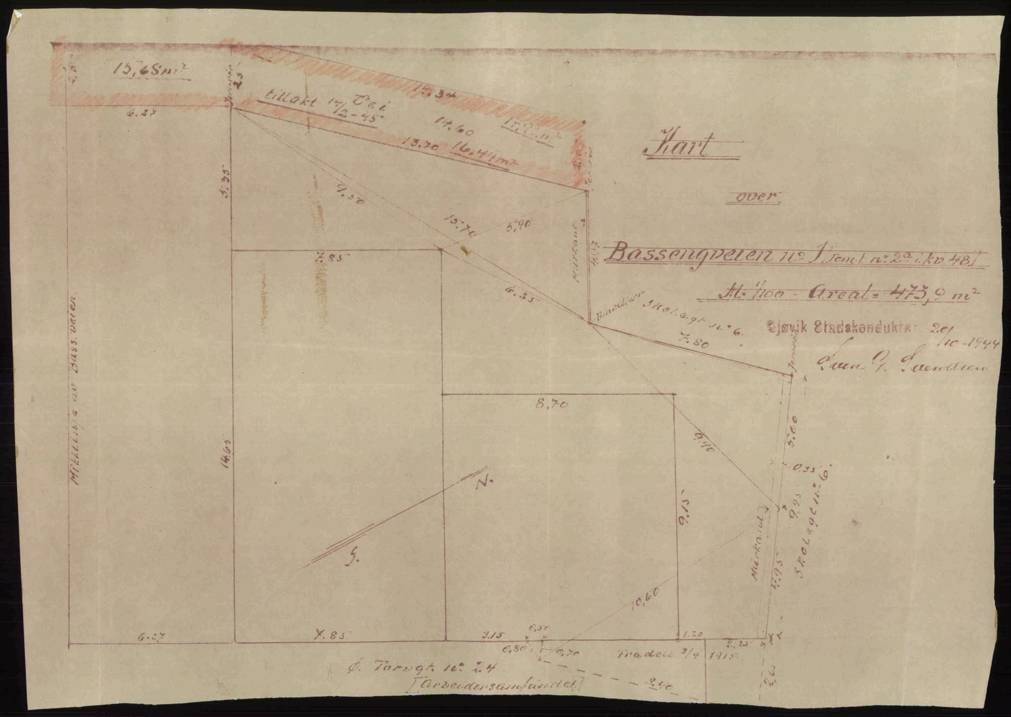 Toten tingrett, SAH/TING-006/H/Hb/Hbc/L0013: Mortgage book no. Hbc-13, 1945-1945, Diary no: : 464/1945