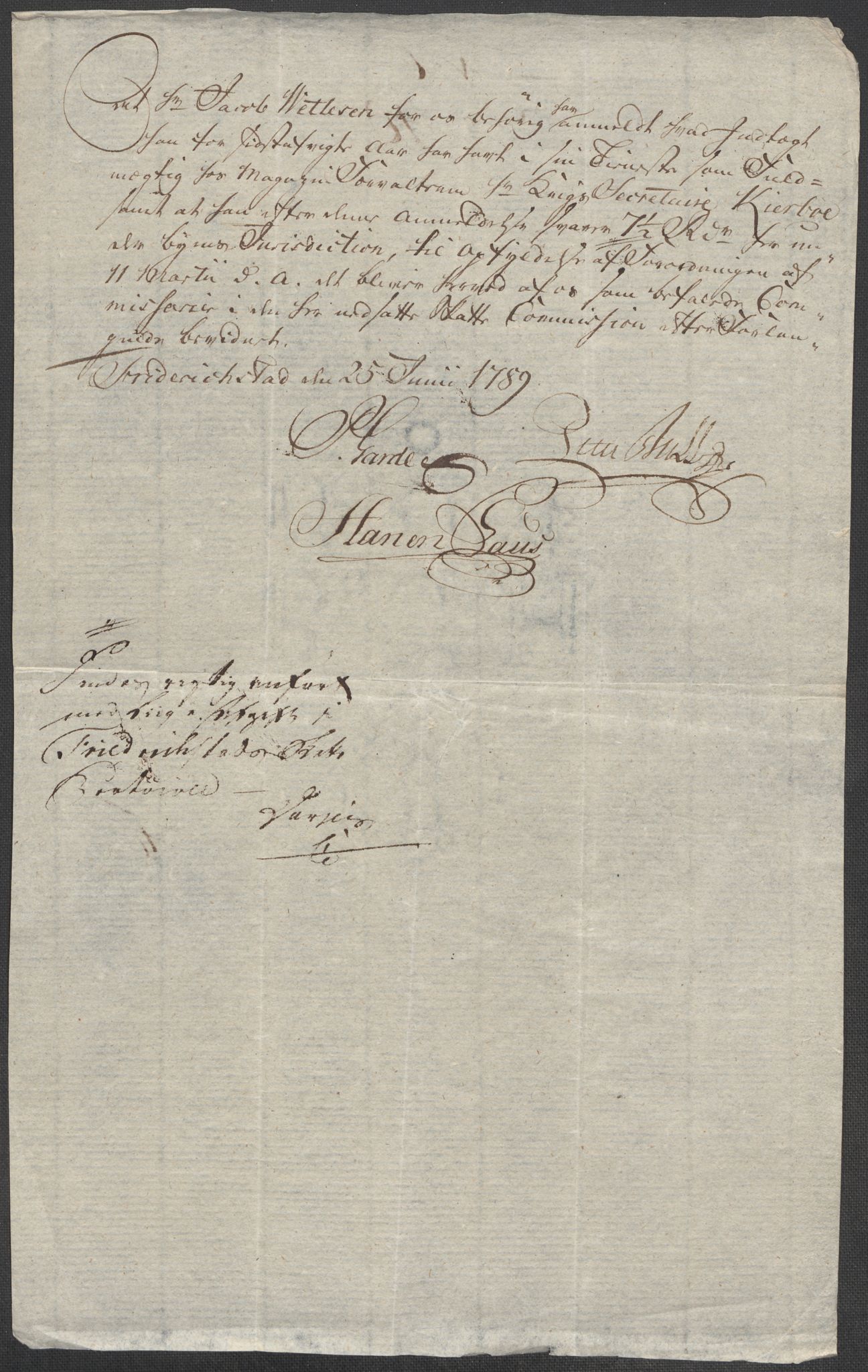 Rentekammeret inntil 1814, Reviderte regnskaper, Mindre regnskaper, AV/RA-EA-4068/Rf/Rfe/L0015: Holmestrand, Idd og Marker fogderi, 1789, p. 424