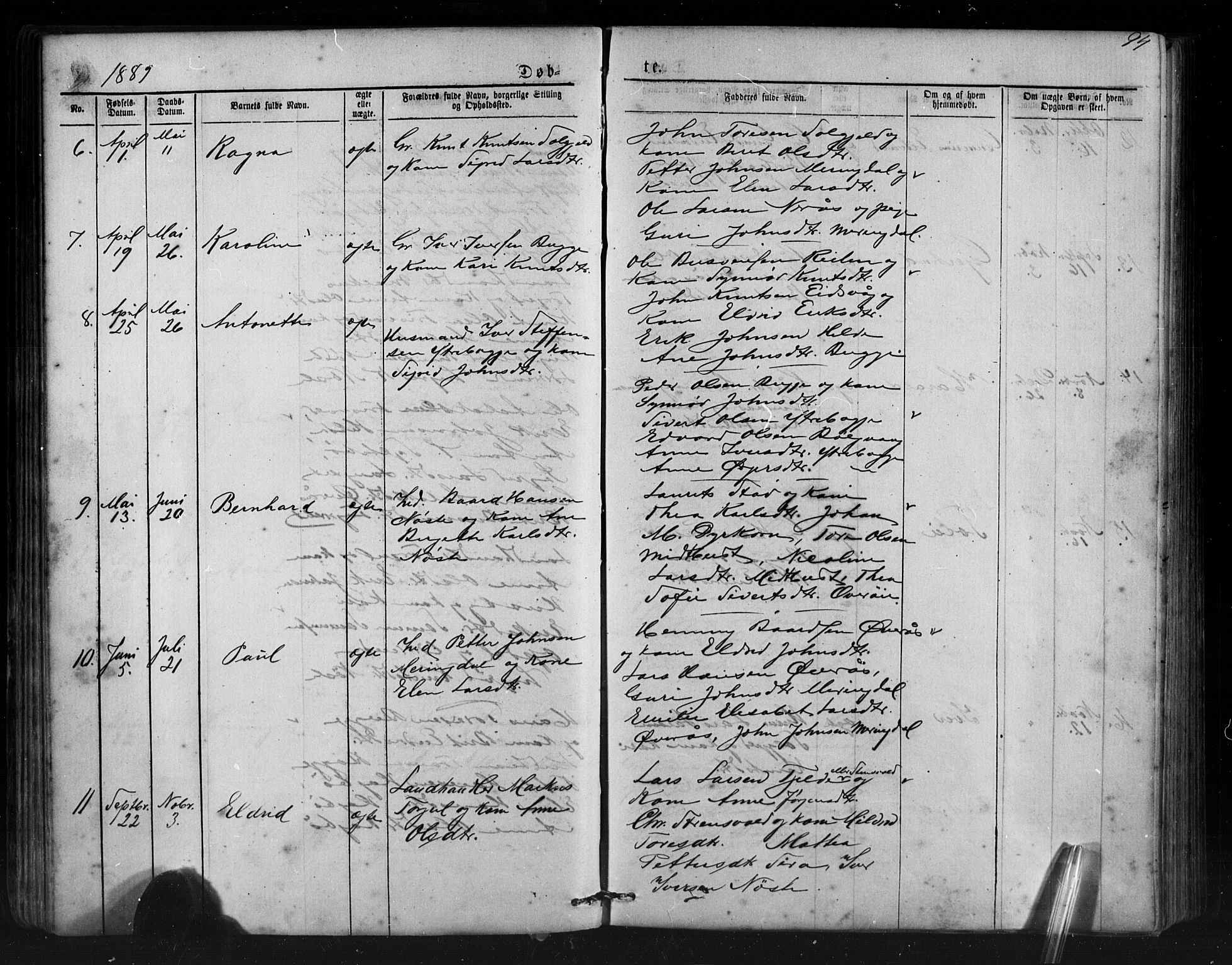 Ministerialprotokoller, klokkerbøker og fødselsregistre - Møre og Romsdal, SAT/A-1454/552/L0638: Parish register (copy) no. 552C01, 1867-1902, p. 94
