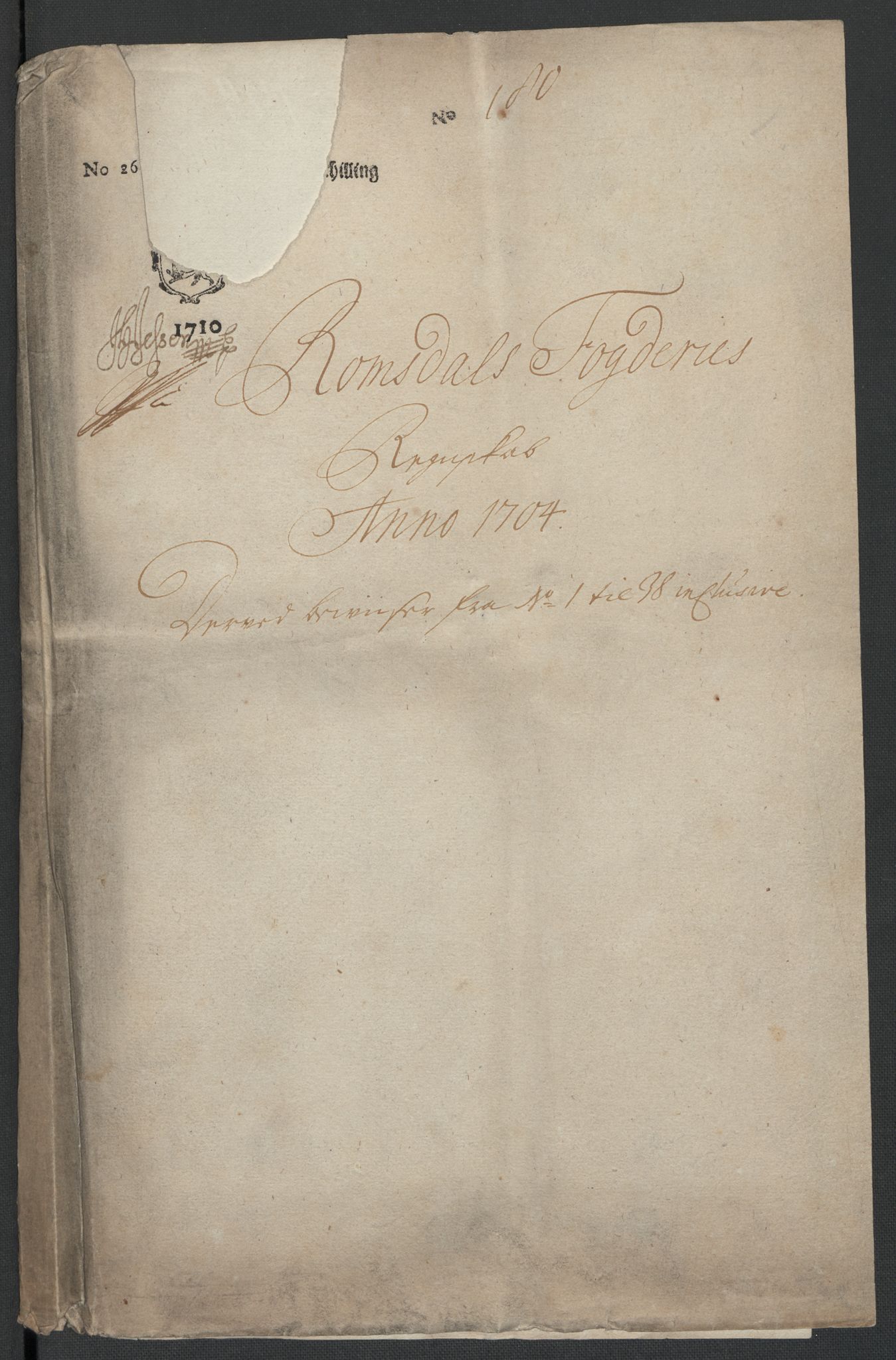 Rentekammeret inntil 1814, Reviderte regnskaper, Fogderegnskap, RA/EA-4092/R55/L3656: Fogderegnskap Romsdal, 1703-1705, p. 153