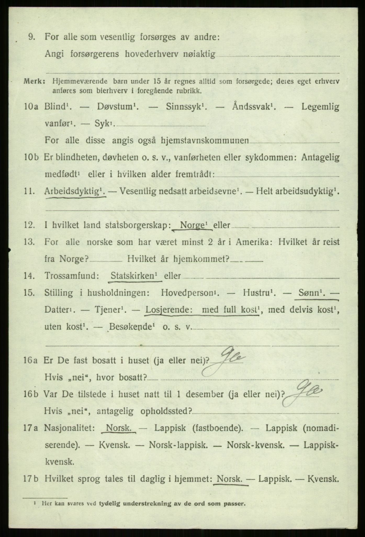 SATØ, 1920 census for Ibestad, 1920, p. 3122