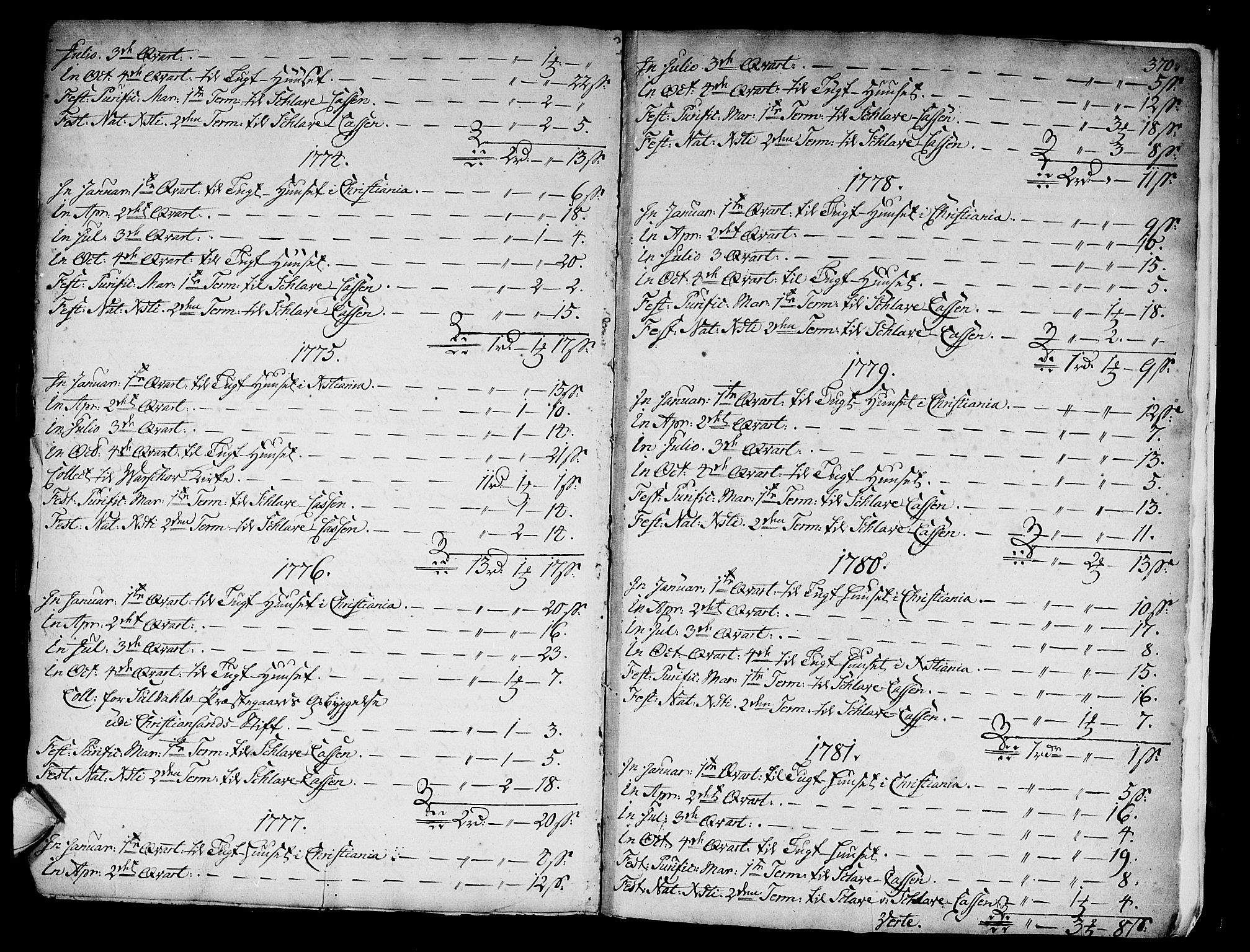 Kongsberg kirkebøker, SAKO/A-22/F/Fa/L0005: Parish register (official) no. I 5, 1769-1782, p. 370