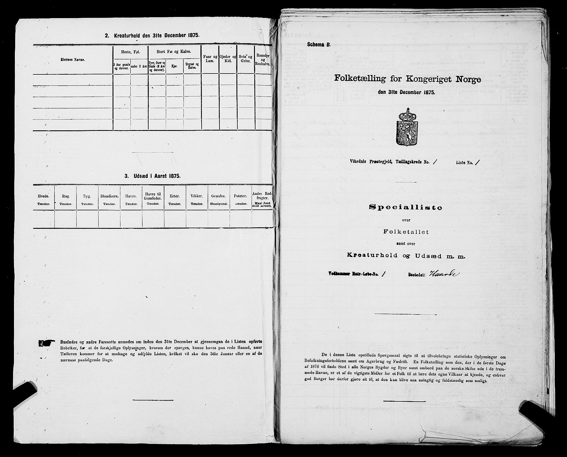 SAST, 1875 census for 1157P Vikedal, 1875, p. 68