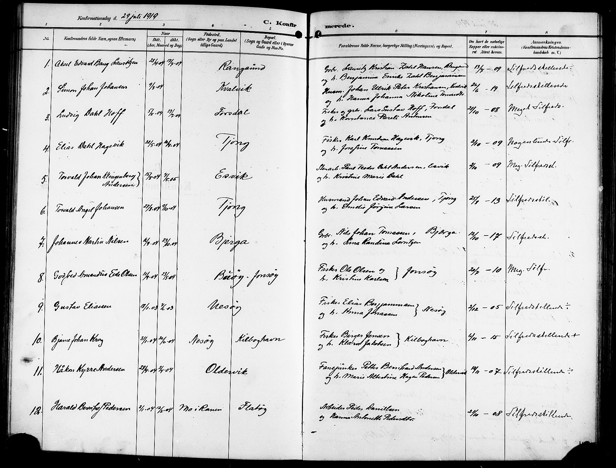 Ministerialprotokoller, klokkerbøker og fødselsregistre - Nordland, SAT/A-1459/841/L0621: Parish register (copy) no. 841C05, 1897-1923, p. 232b