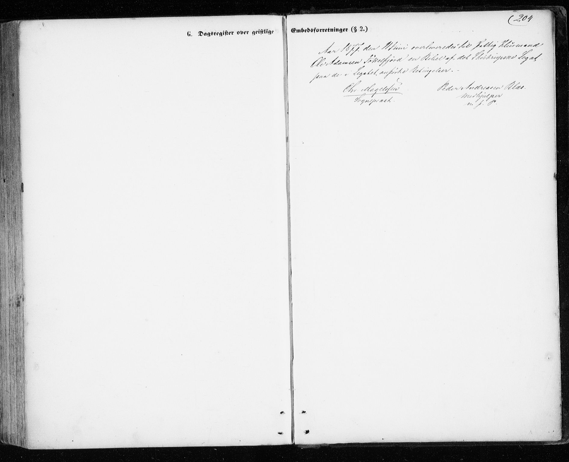 Skjervøy sokneprestkontor, SATØ/S-1300/H/Ha/Haa/L0011kirke: Parish register (official) no. 11, 1861-1877, p. 204
