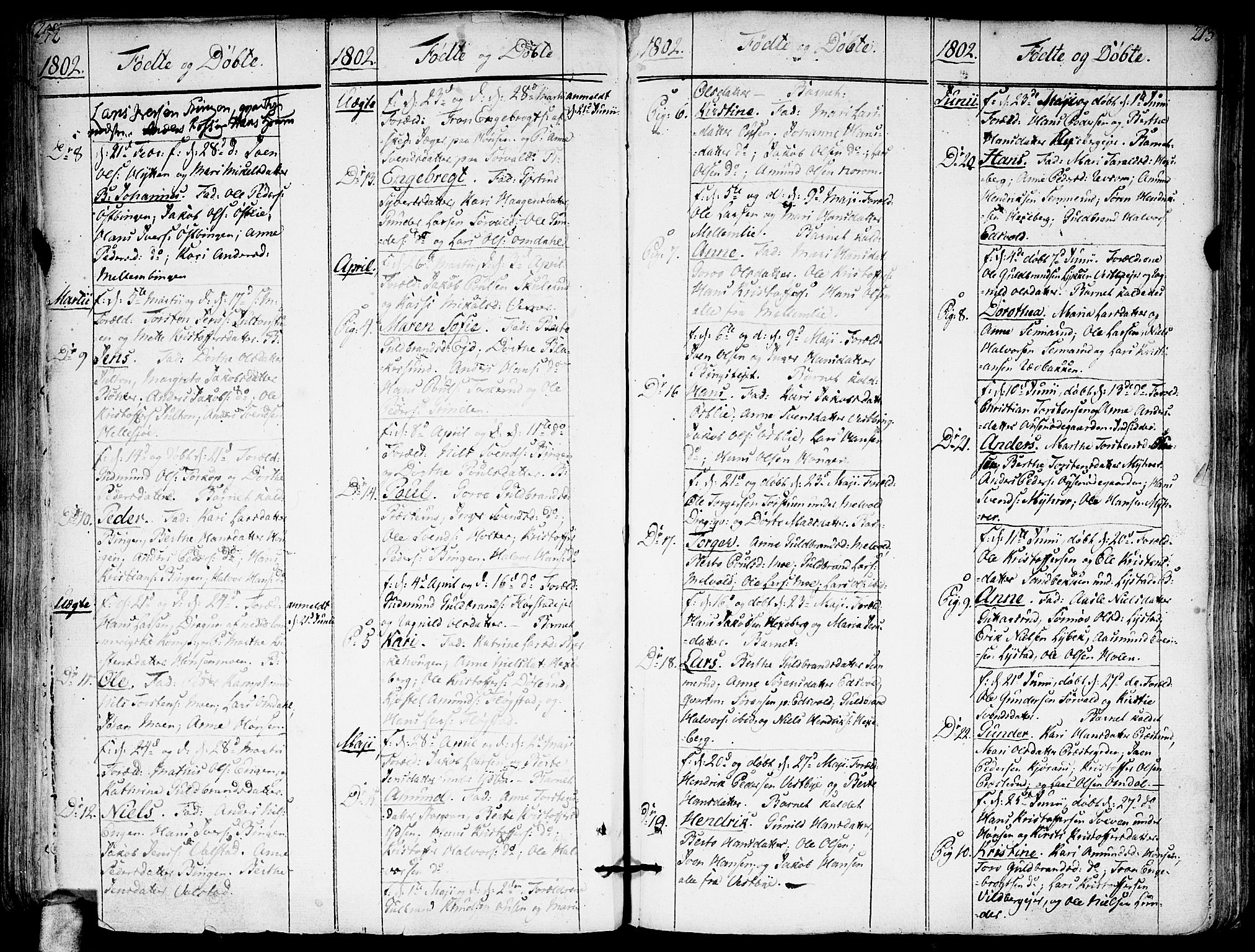 Sørum prestekontor Kirkebøker, AV/SAO-A-10303/F/Fa/L0002: Parish register (official) no. I 2, 1759-1814, p. 212-213