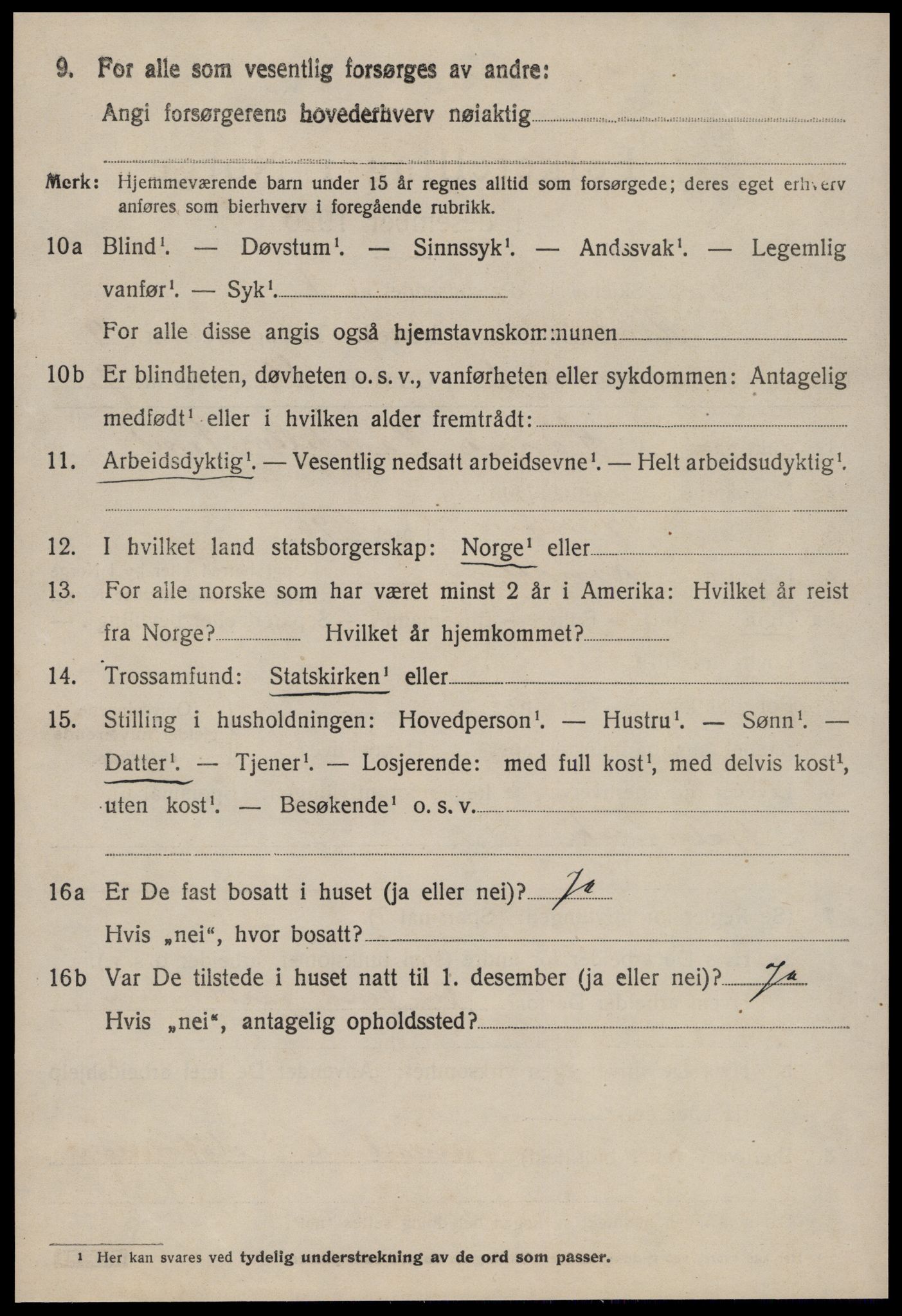 SAT, 1920 census for Rindal, 1920, p. 4537