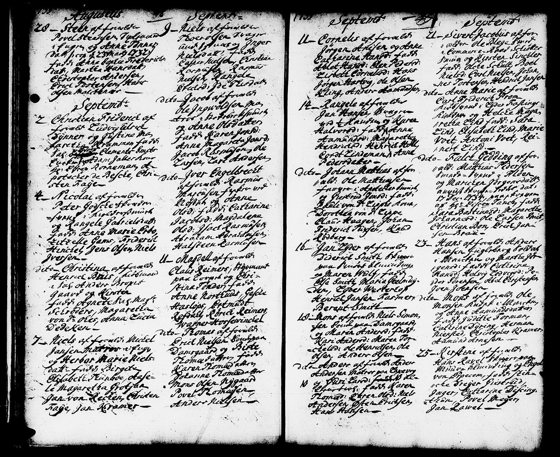 Domkirken sokneprestembete, AV/SAB-A-74801/H/Haa/L0002: Parish register (official) no. A 2, 1733-1750, p. 48-49