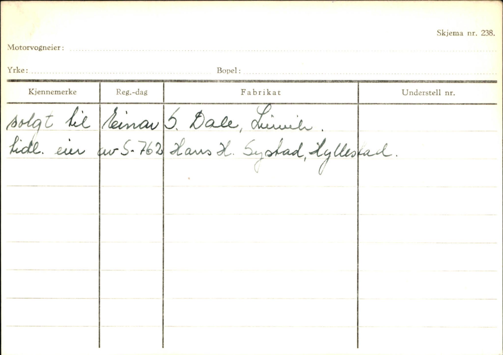 Statens vegvesen, Sogn og Fjordane vegkontor, SAB/A-5301/4/F/L0130: Eigarregister Eid T-Å. Høyanger A-O, 1945-1975, p. 1643