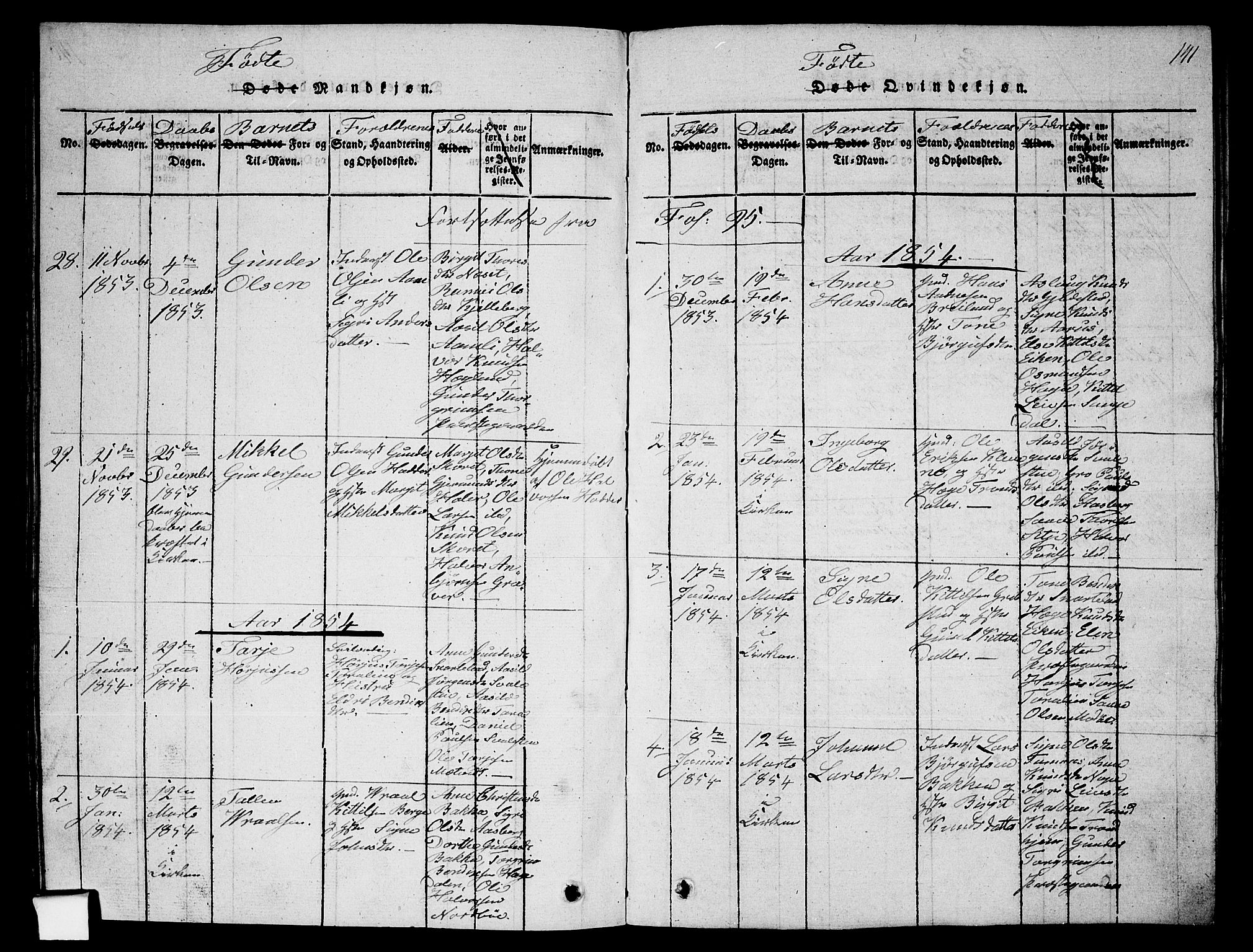 Fyresdal kirkebøker, SAKO/A-263/G/Ga/L0002: Parish register (copy) no. I 2, 1815-1857, p. 141