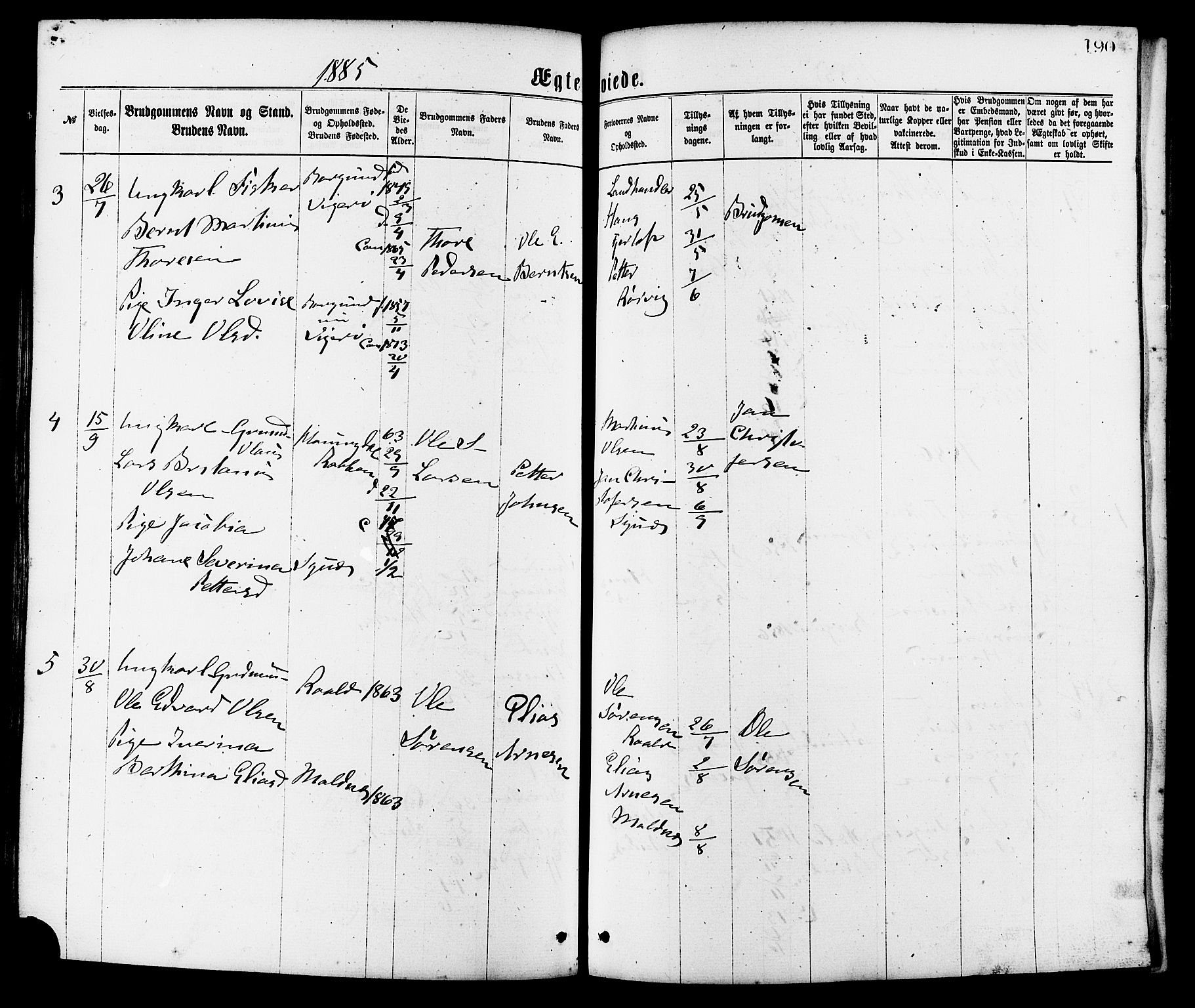 Ministerialprotokoller, klokkerbøker og fødselsregistre - Møre og Romsdal, AV/SAT-A-1454/537/L0519: Parish register (official) no. 537A03, 1876-1889, p. 190