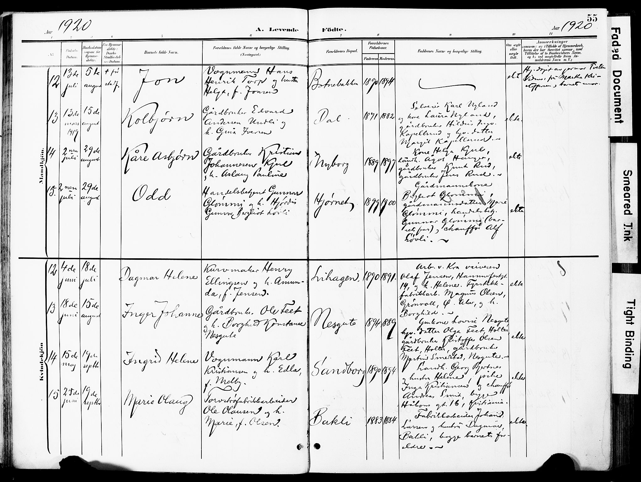 Nittedal prestekontor Kirkebøker, AV/SAO-A-10365a/F/Fa/L0008: Parish register (official) no. I 8, 1902-1926, p. 55