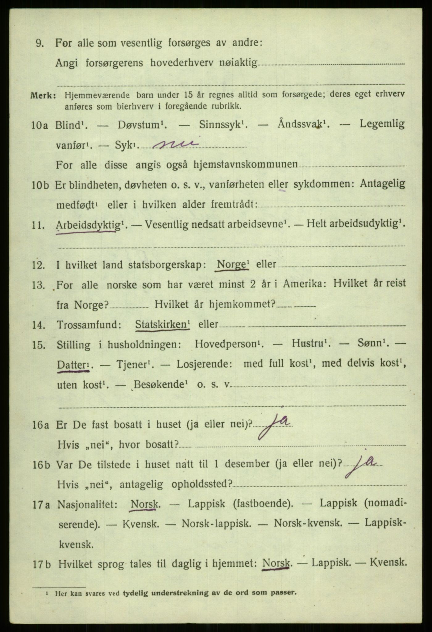 SATØ, 1920 census for Trondenes, 1920, p. 6502