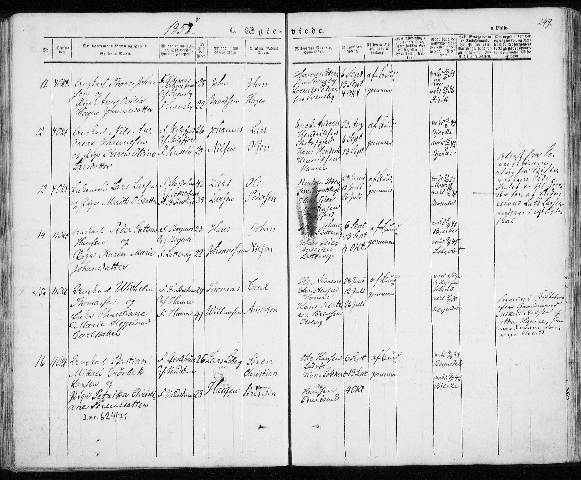 Karlsøy sokneprestembete, SATØ/S-1299/H/Ha/Haa/L0003kirke: Parish register (official) no. 3, 1843-1860, p. 249