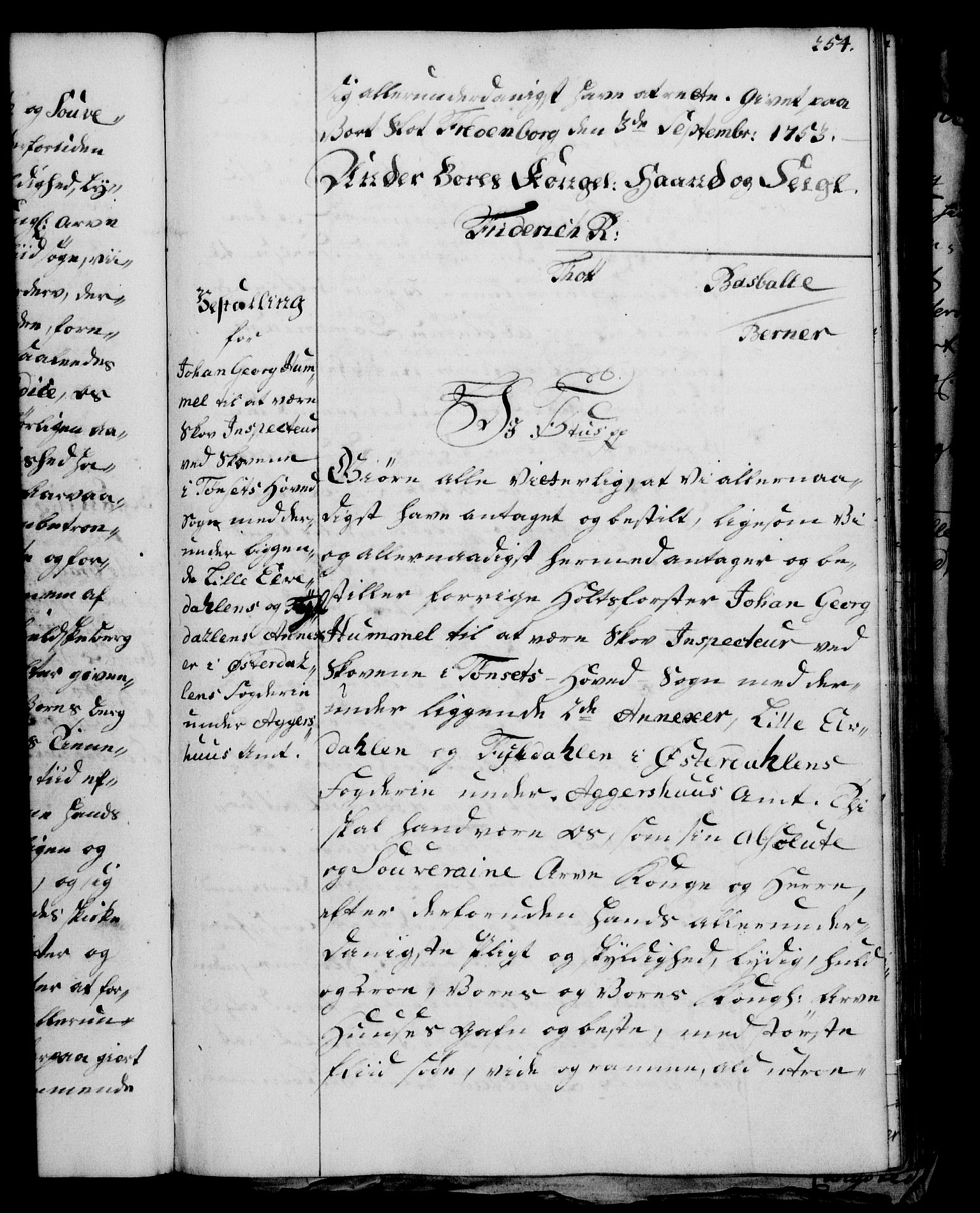 Rentekammeret, Kammerkanselliet, RA/EA-3111/G/Gg/Gge/L0003: Norsk bestallingsprotokoll med register (merket RK 53.27), 1745-1761, p. 254