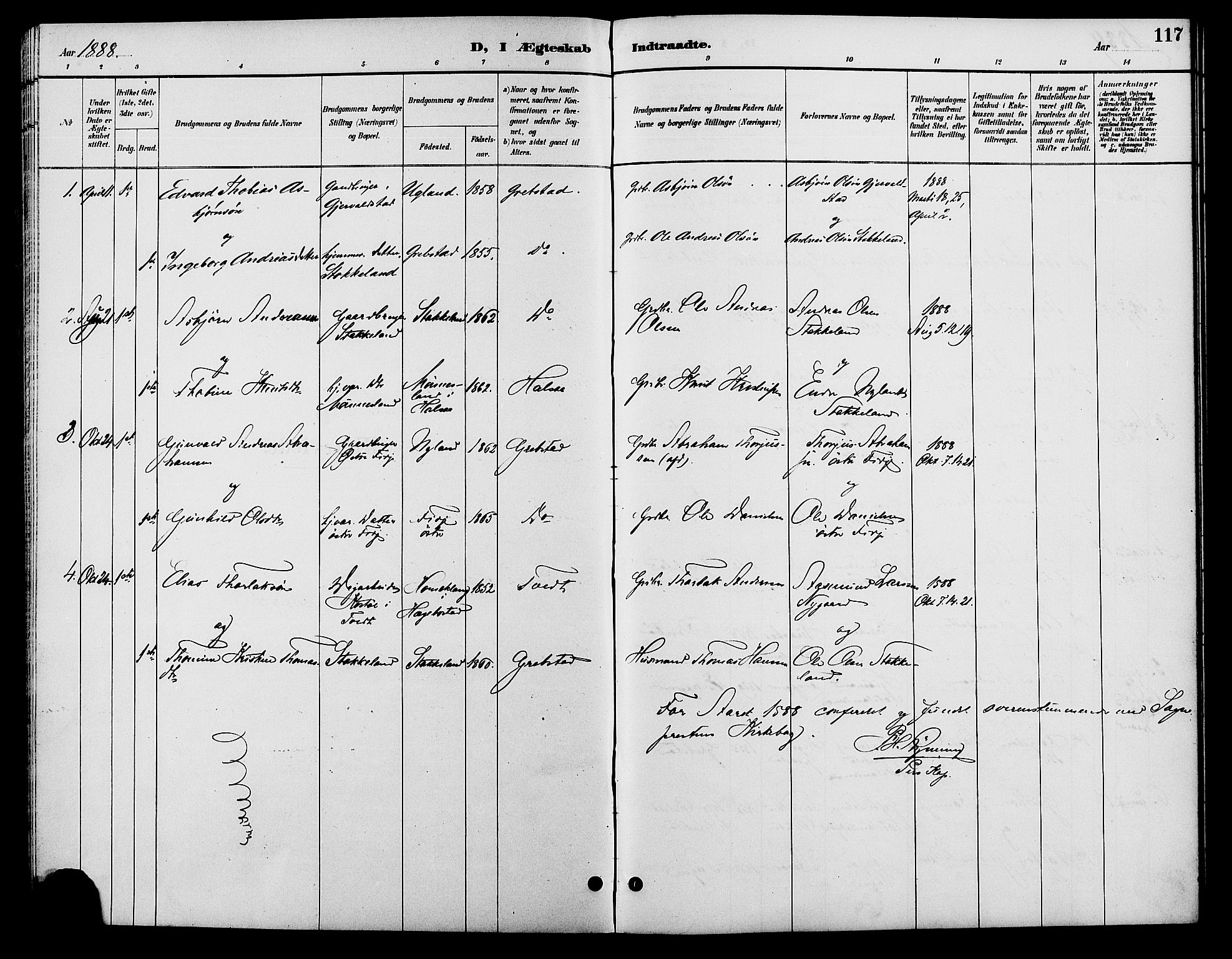 Søgne sokneprestkontor, SAK/1111-0037/F/Fb/Fba/L0004: Parish register (copy) no. B 4, 1888-1903, p. 117