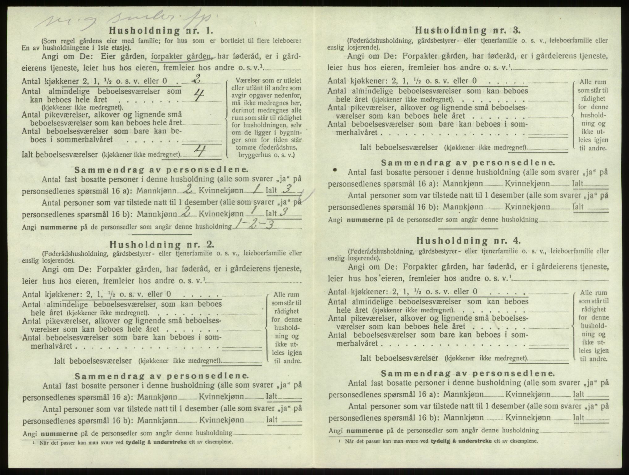 SAO, 1920 census for Berg, 1920, p. 1224