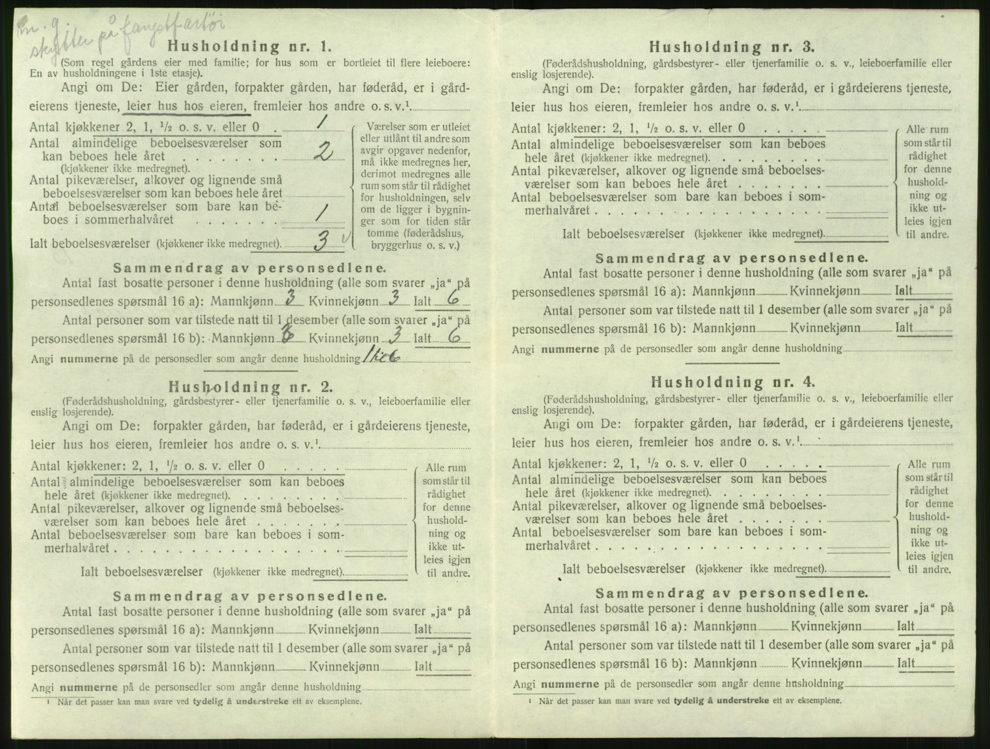 SAT, 1920 census for Hareid, 1920, p. 732