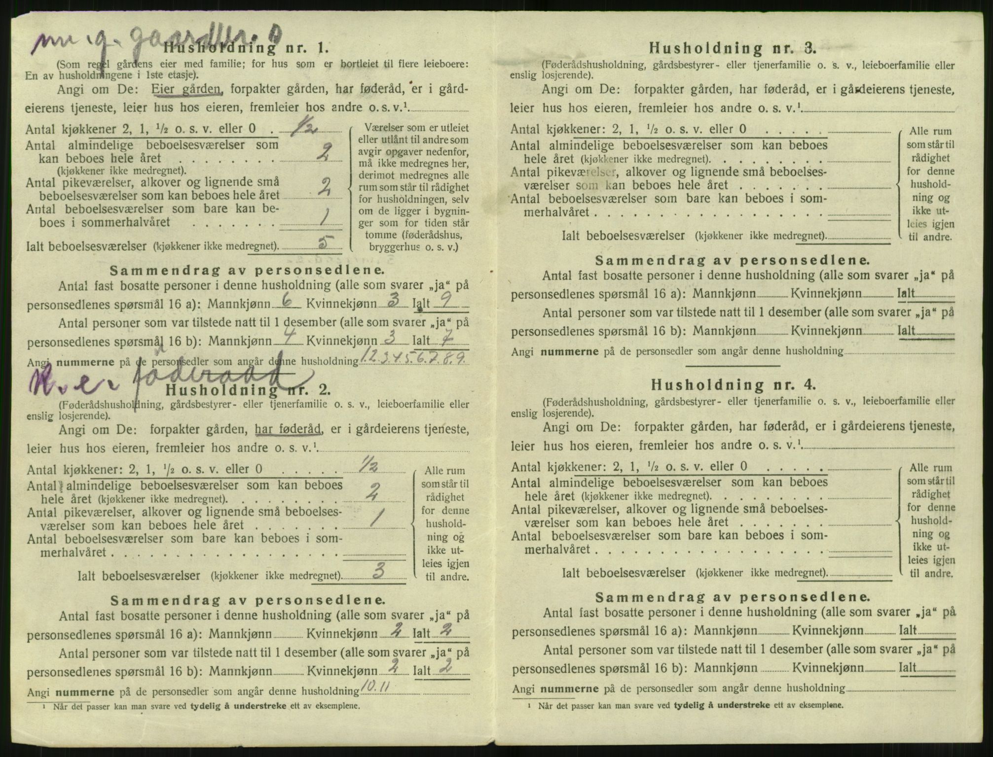 SAT, 1920 census for Stordal, 1920, p. 285