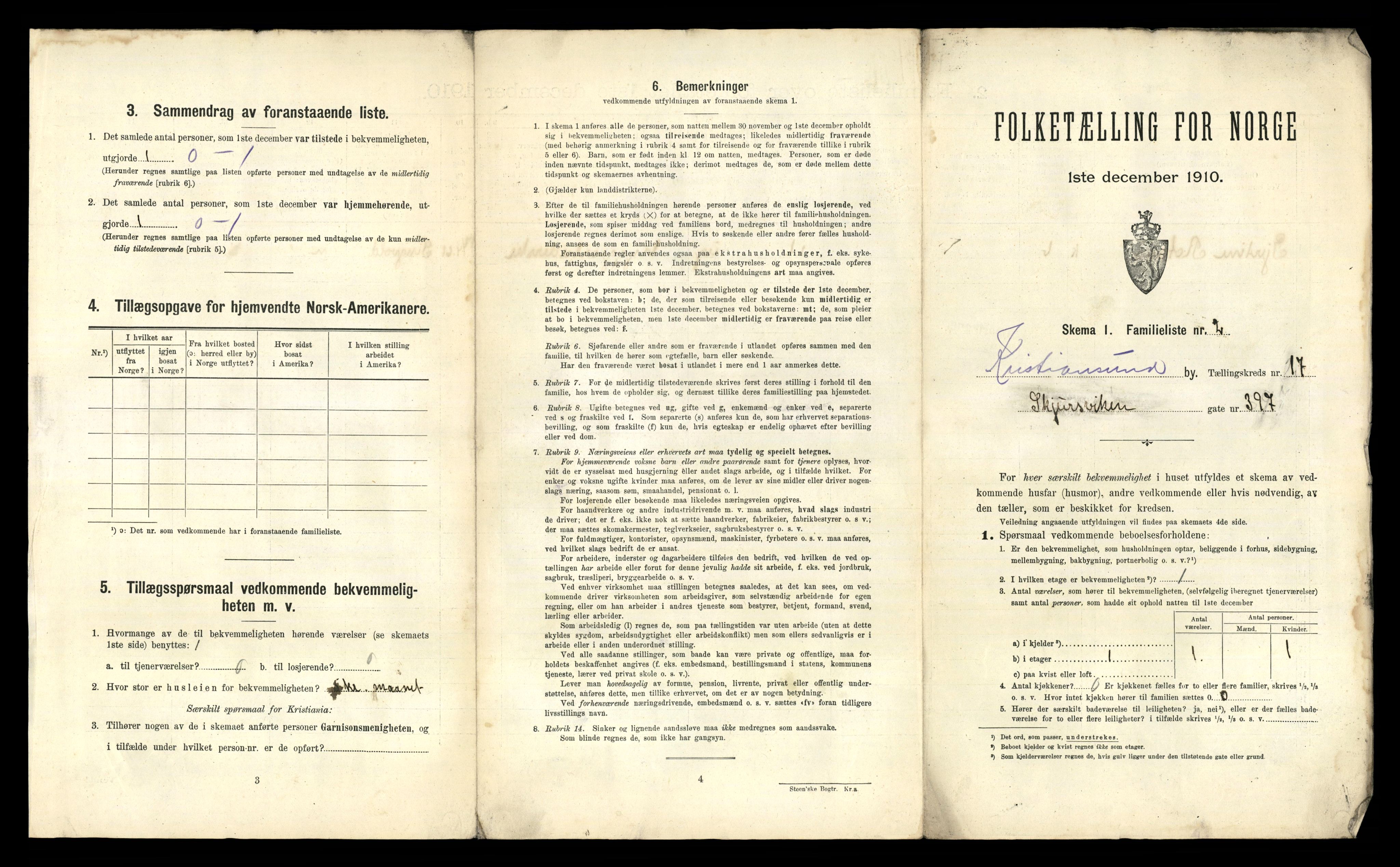 RA, 1910 census for Kristiansund, 1910, p. 5899