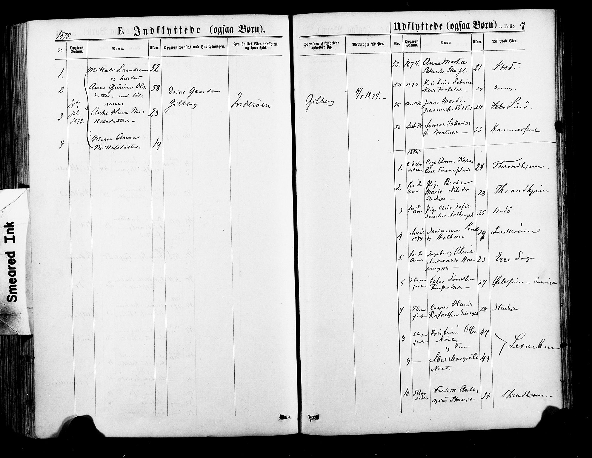 Ministerialprotokoller, klokkerbøker og fødselsregistre - Nord-Trøndelag, SAT/A-1458/735/L0348: Parish register (official) no. 735A09 /1, 1873-1883, p. 7