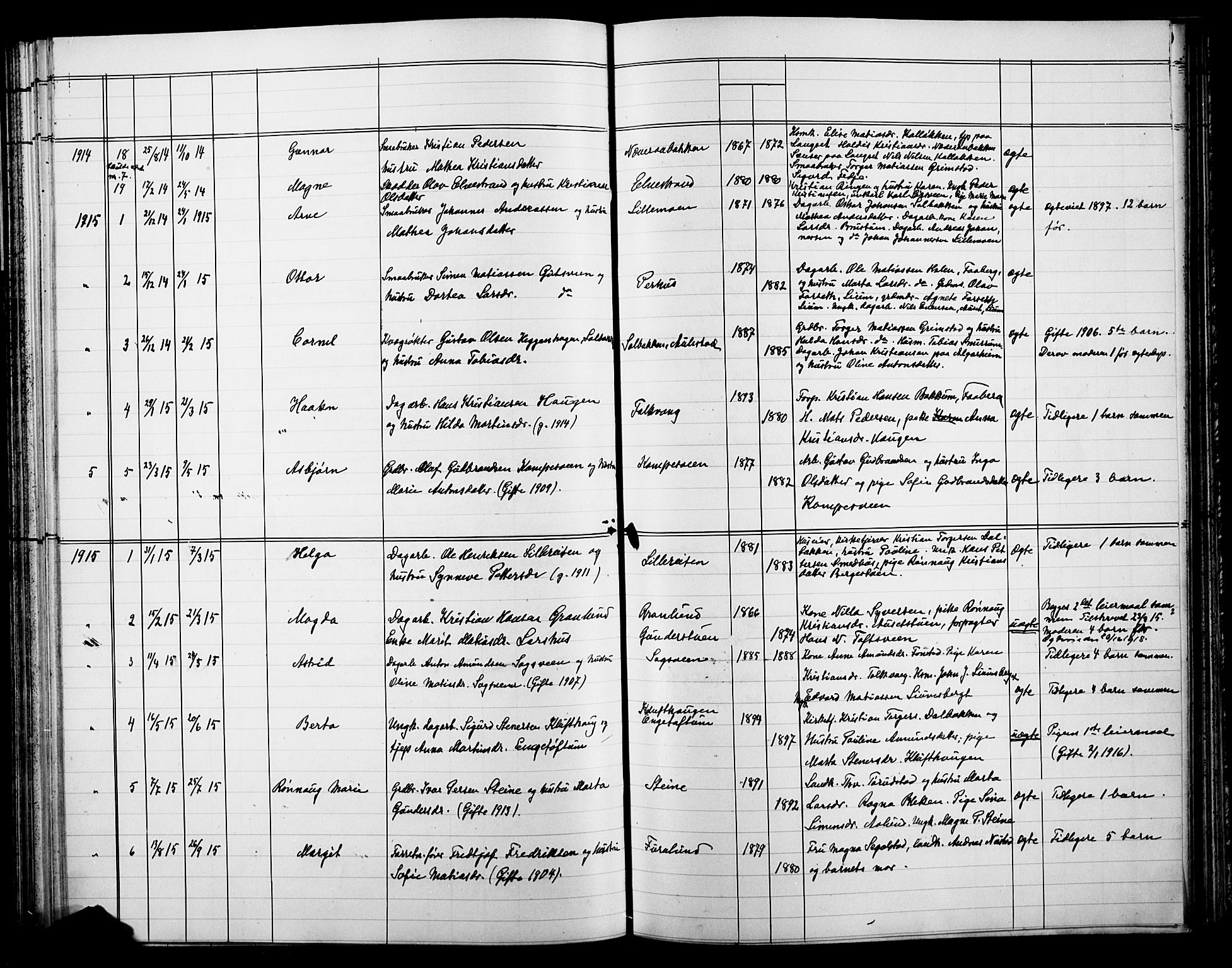 Østre Gausdal prestekontor, SAH/PREST-092/H/Ha/Hab/L0003: Parish register (copy) no. 3, 1894-1915