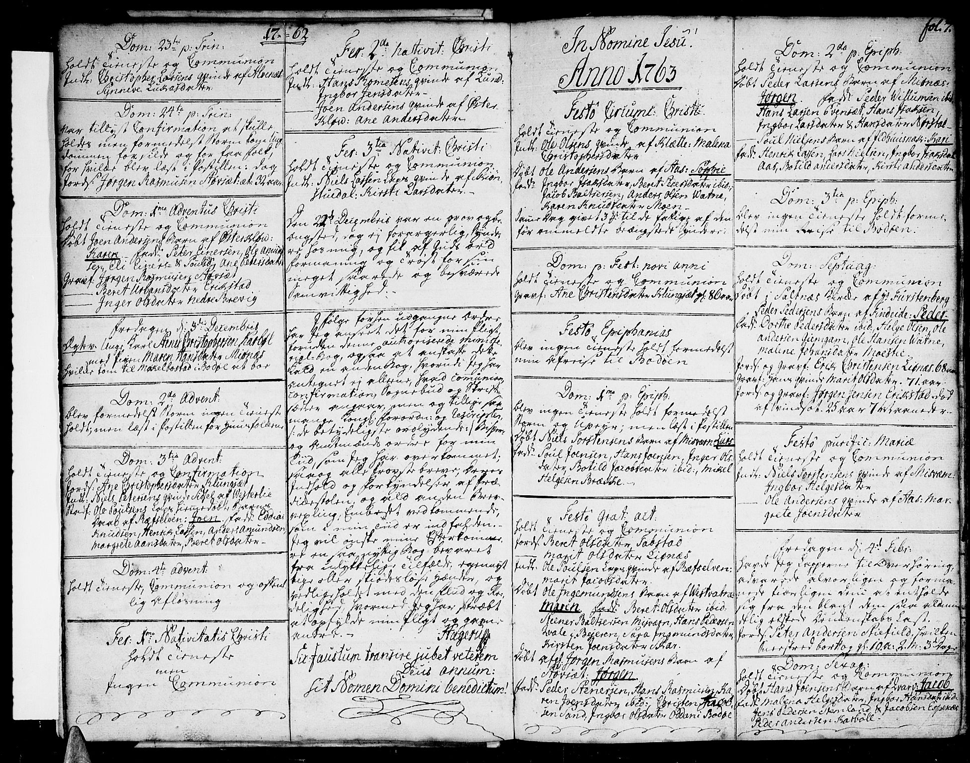 Ministerialprotokoller, klokkerbøker og fødselsregistre - Nordland, SAT/A-1459/852/L0735: Parish register (official) no. 852A05, 1762-1820, p. 7