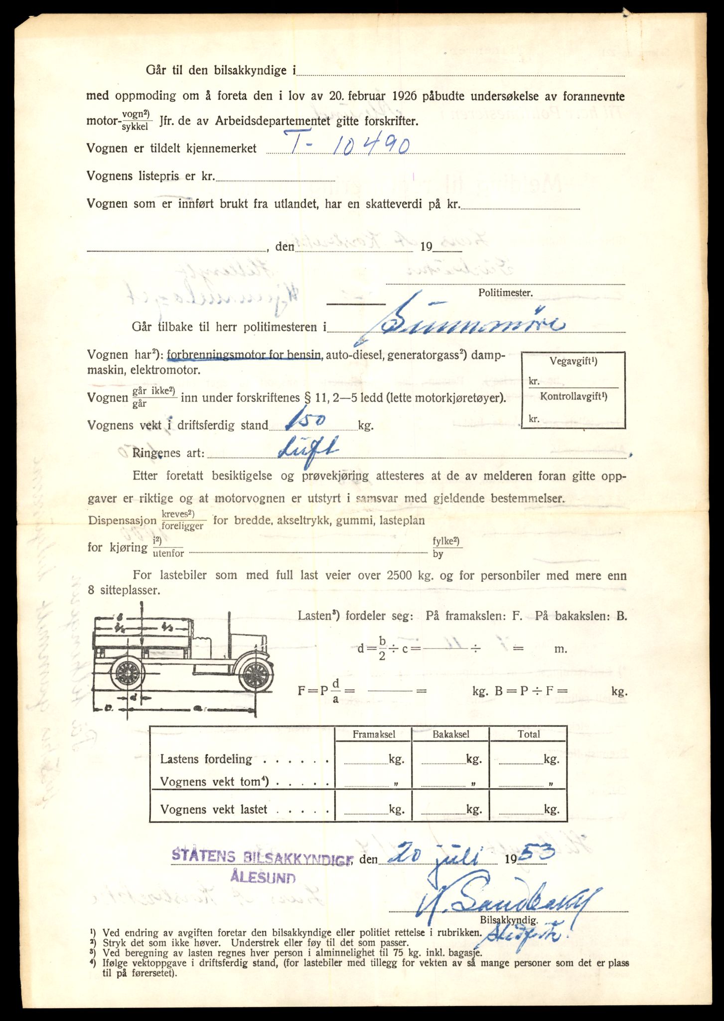 Møre og Romsdal vegkontor - Ålesund trafikkstasjon, SAT/A-4099/F/Fe/L0021: Registreringskort for kjøretøy T 10471 - T 10583, 1927-1998, p. 506