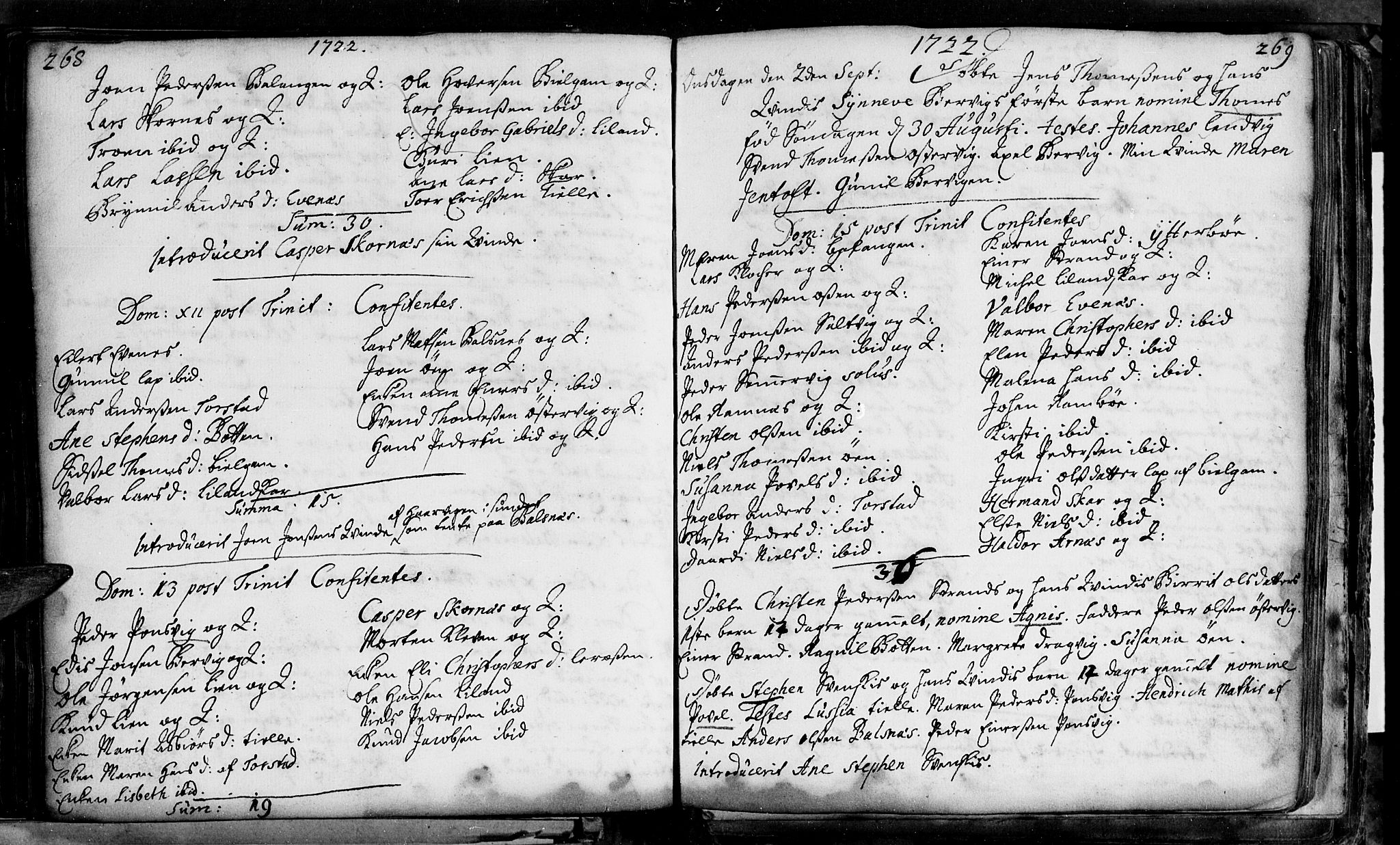 Ministerialprotokoller, klokkerbøker og fødselsregistre - Nordland, AV/SAT-A-1459/863/L0890: Parish register (official) no. 863A02, 1714-1732, p. 268-269