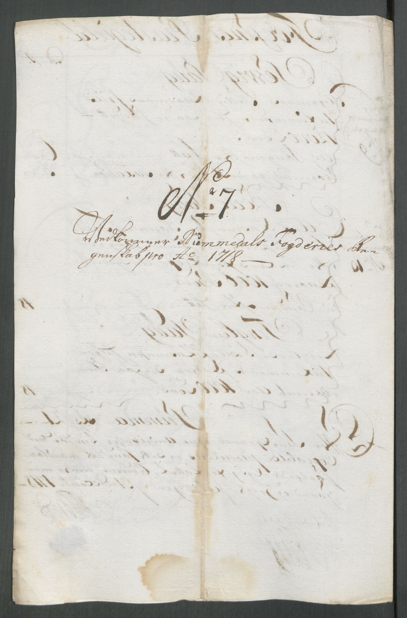 Rentekammeret inntil 1814, Reviderte regnskaper, Fogderegnskap, AV/RA-EA-4092/R64/L4439: Fogderegnskap Namdal, 1718, p. 118