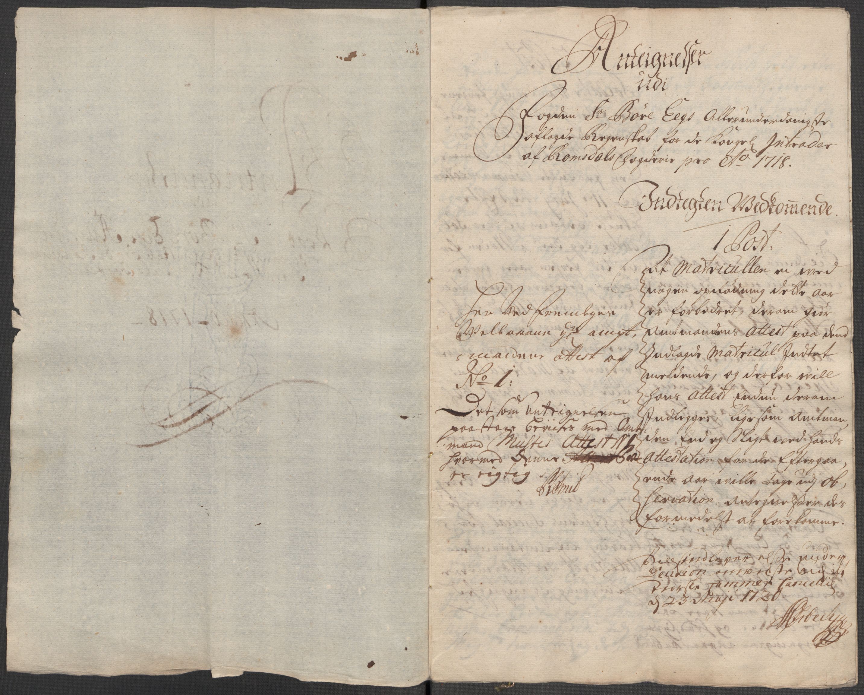 Rentekammeret inntil 1814, Reviderte regnskaper, Fogderegnskap, AV/RA-EA-4092/R55/L3665: Fogderegnskap Romsdal, 1718, p. 237