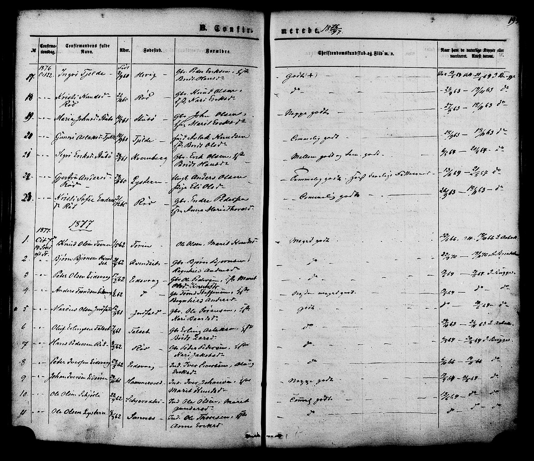 Ministerialprotokoller, klokkerbøker og fødselsregistre - Møre og Romsdal, SAT/A-1454/551/L0625: Parish register (official) no. 551A05, 1846-1879, p. 195