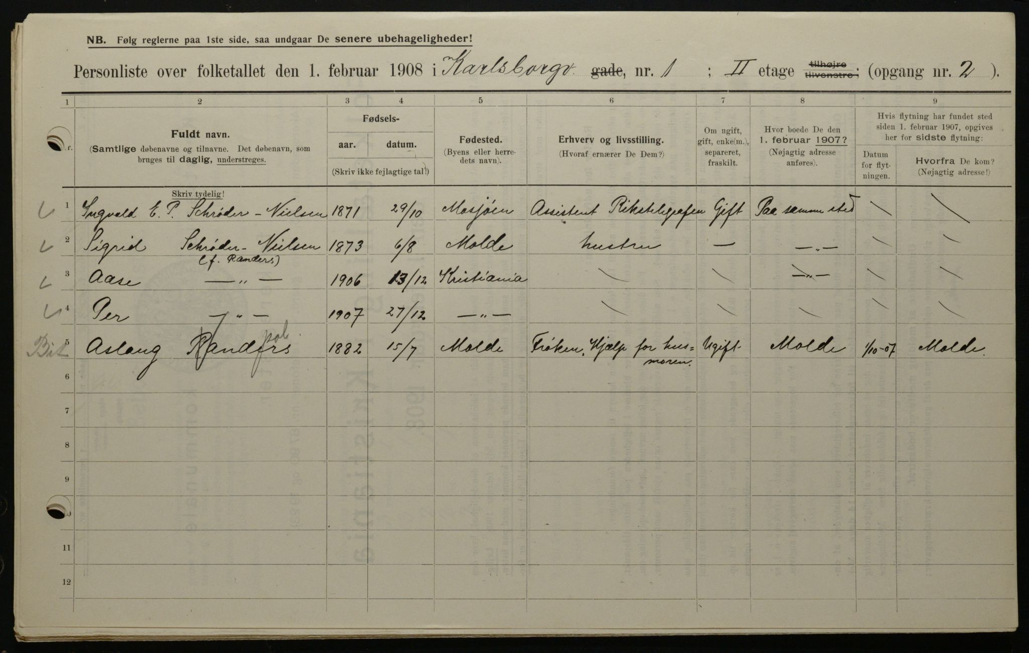 OBA, Municipal Census 1908 for Kristiania, 1908, p. 43780