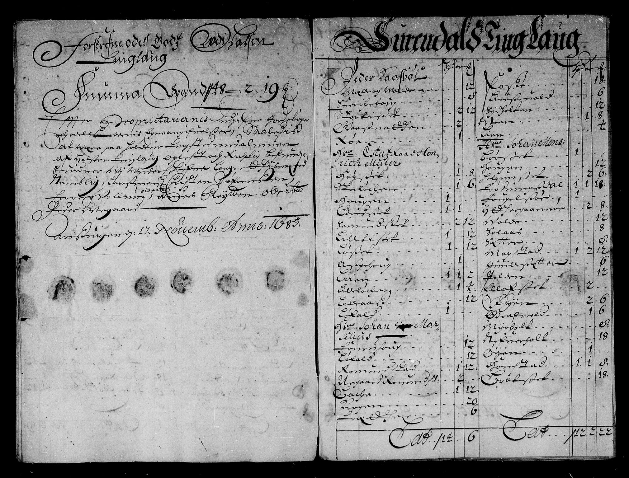 Rentekammeret inntil 1814, Reviderte regnskaper, Stiftamtstueregnskaper, Trondheim stiftamt og Nordland amt, AV/RA-EA-6044/R/Rg/L0081: Trondheim stiftamt og Nordland amt, 1685