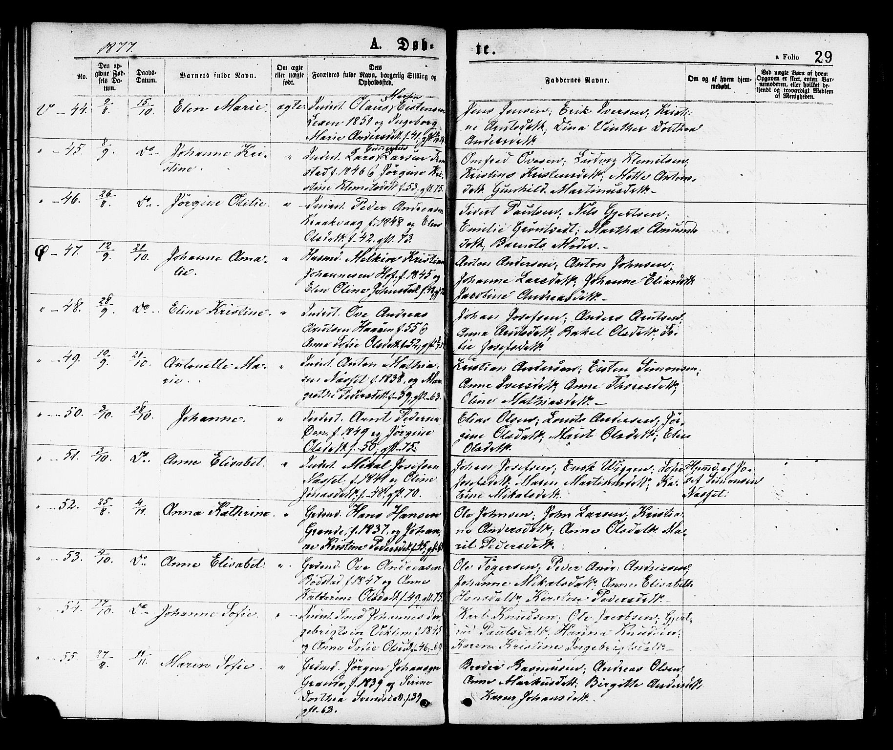 Ministerialprotokoller, klokkerbøker og fødselsregistre - Sør-Trøndelag, SAT/A-1456/659/L0738: Parish register (official) no. 659A08, 1876-1878, p. 29