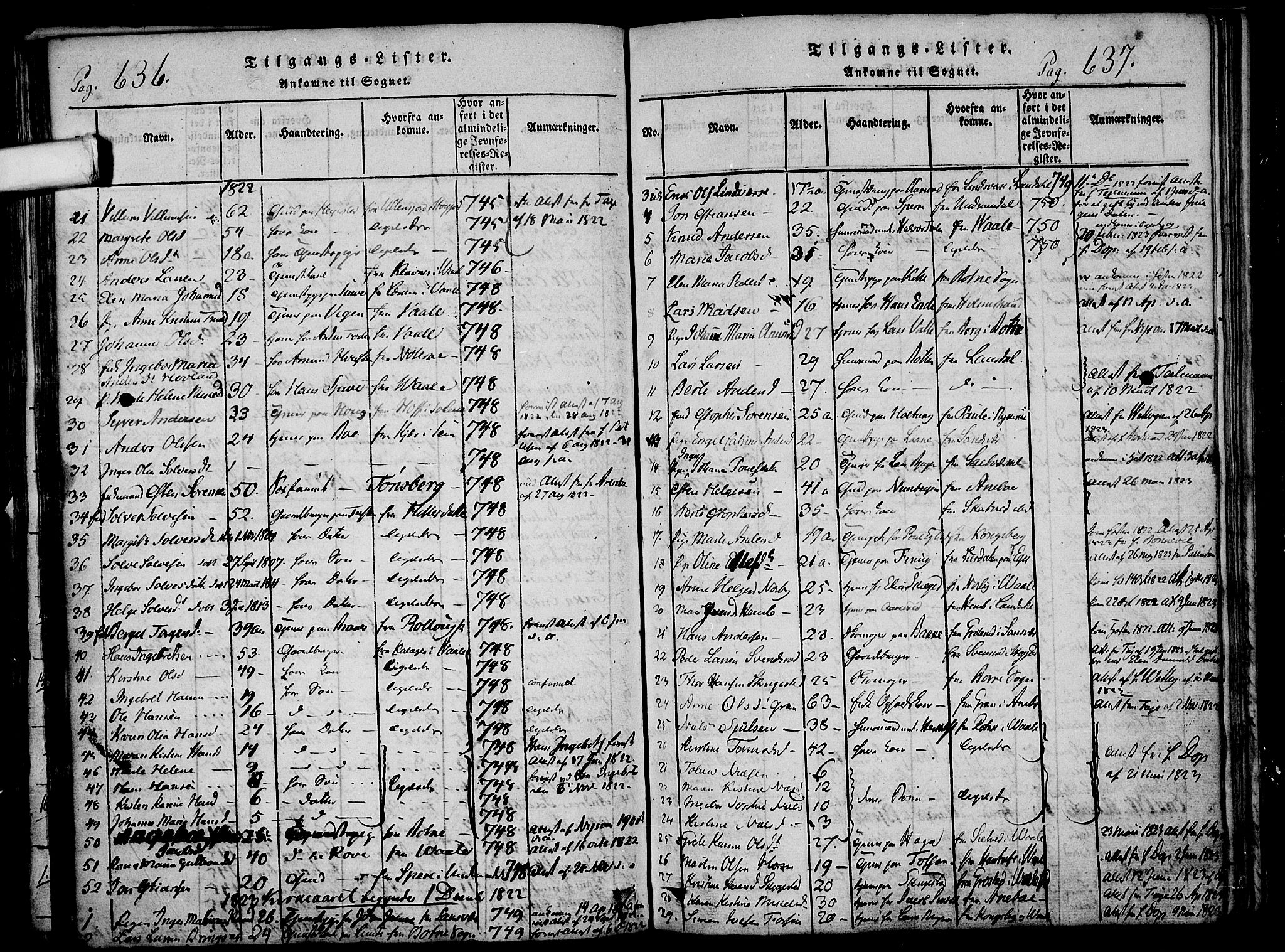 Ramnes kirkebøker, AV/SAKO-A-314/F/Fa/L0004: Parish register (official) no. I 4, 1813-1840, p. 636-637