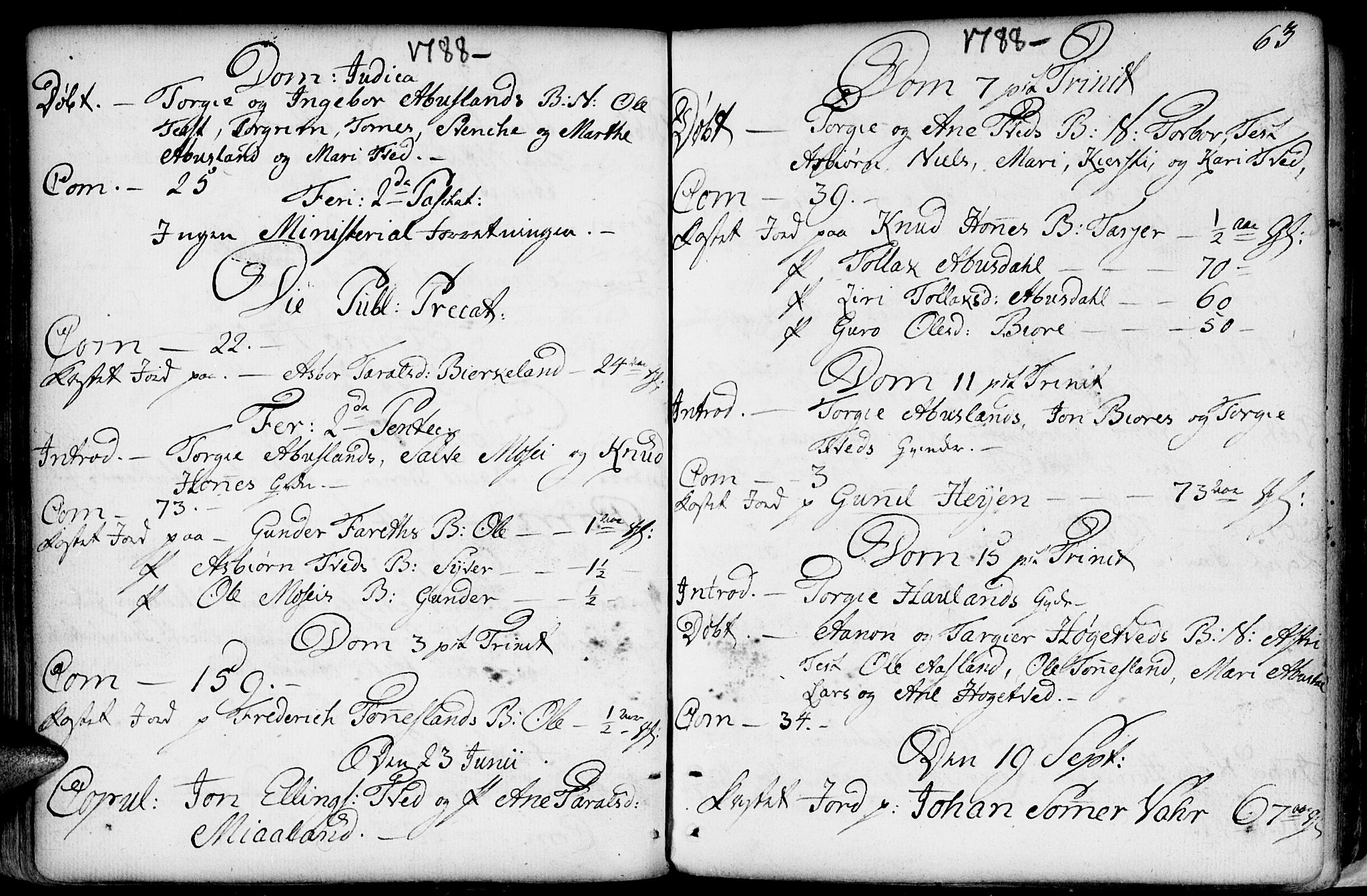 Evje sokneprestkontor, SAK/1111-0008/F/Fa/Fab/L0002: Parish register (official) no. A 2, 1765-1816, p. 63