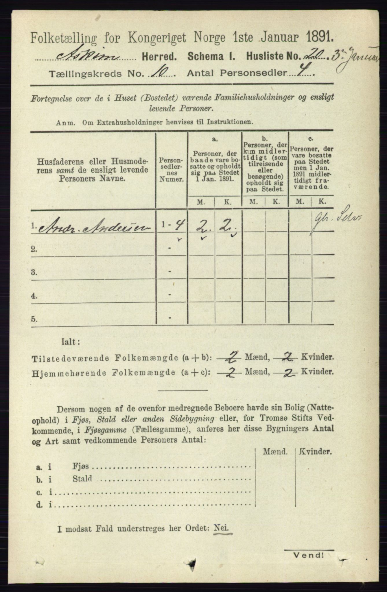 RA, 1891 census for 0124 Askim, 1891, p. 1604