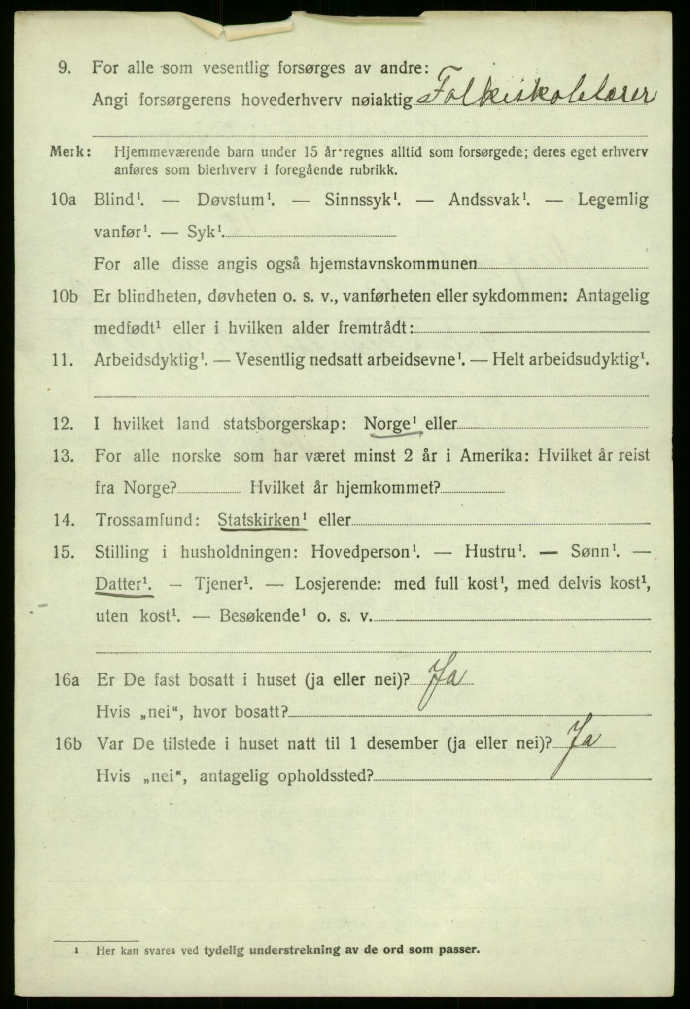 SAB, 1920 census for Masfjorden, 1920, p. 1670