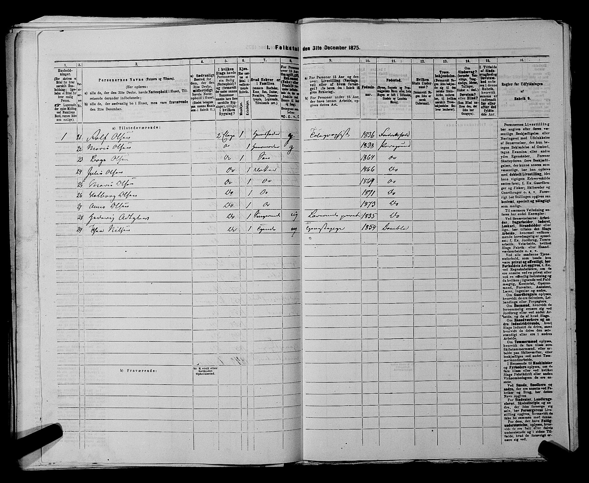 SAKO, 1875 census for 0805P Porsgrunn, 1875, p. 120