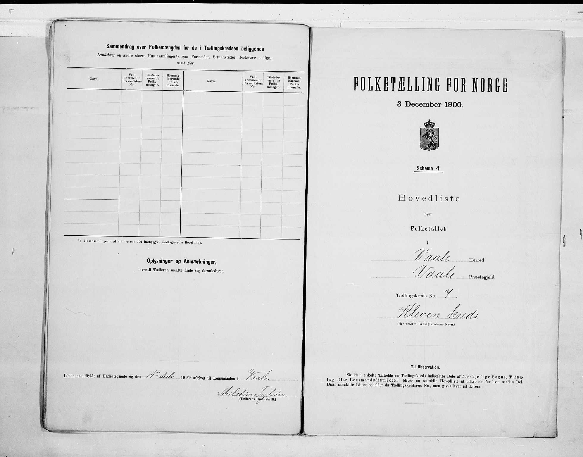 RA, 1900 census for Våle, 1900, p. 18